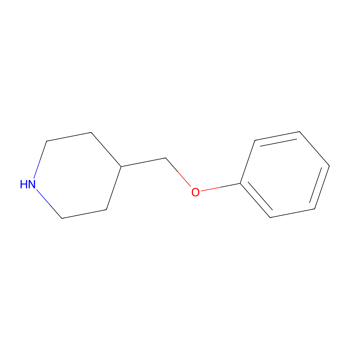 4-(Phenoxymethyl)piperidine molecular structure, CAS 63614-86-8