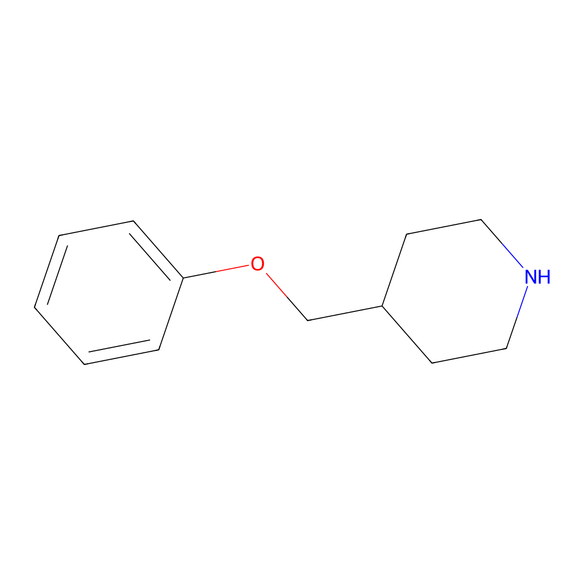 4-(Phenoxymethyl)piperidine molecular structure, CAS 63614-86-8