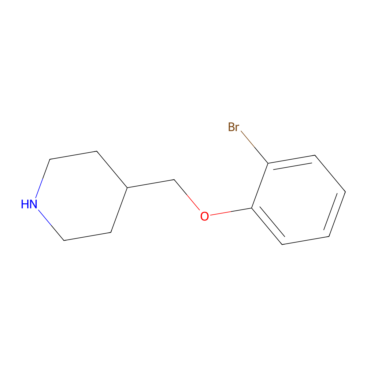 4-(2-Bromophenoxymethyl)piperidine molecular structure, CAS 63614-89-1