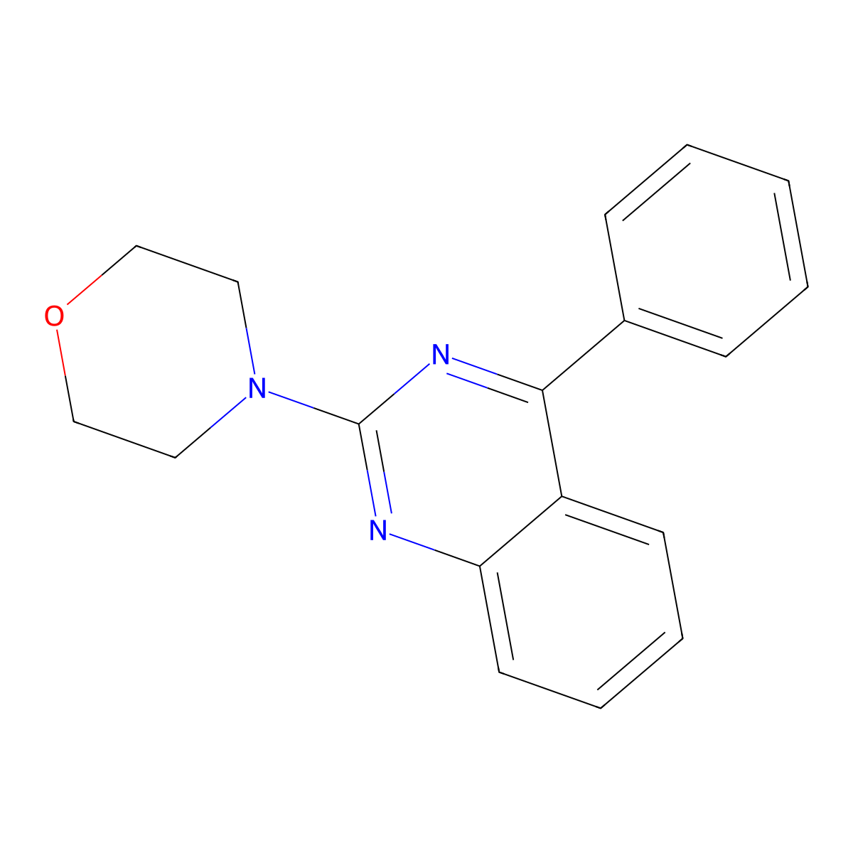 2-(Morpholin-4-yl)-4-phenylquinazoline molecular structure, CAS 63615-58-7
