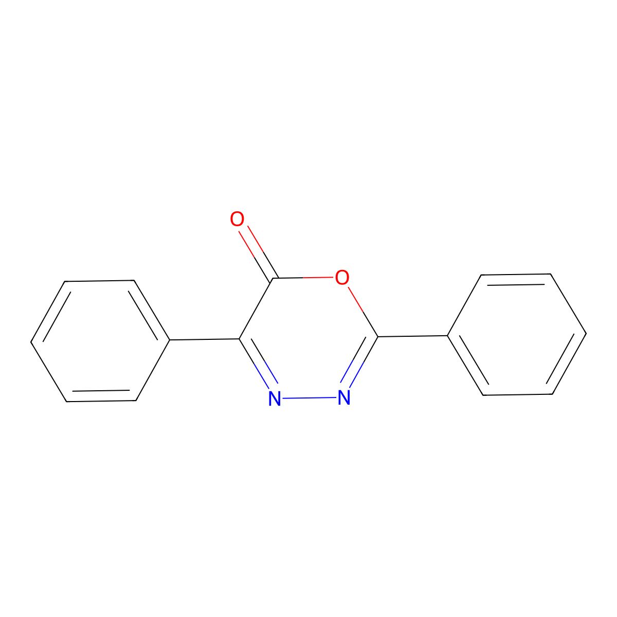 2,5-Diphenyl-6H-1,3,4-oxadiazin-6-one molecular structure, CAS 63617-45-8