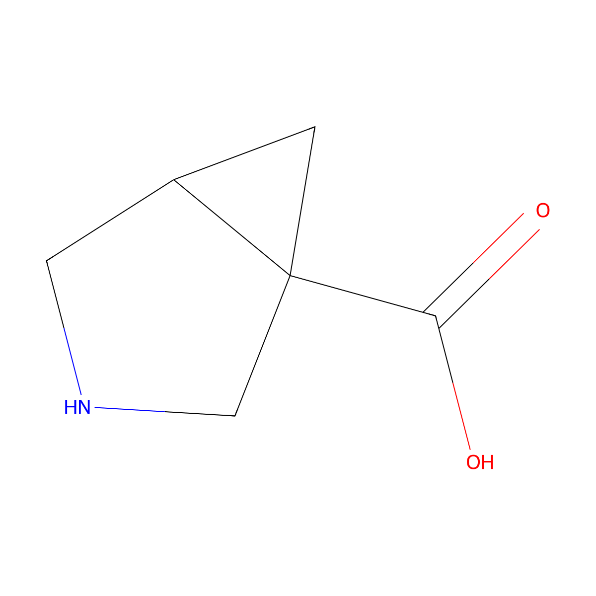 3-Azabicyclo[3.1.0]hexane-1-carboxylic acid molecular structure, CAS 63618-04-2