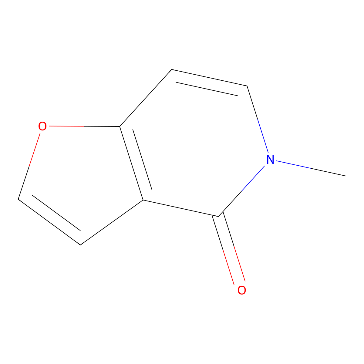 5-methyl-Furo[3,2-c]pyridin-4(5H)-one molecular structure, CAS 63618-56-4