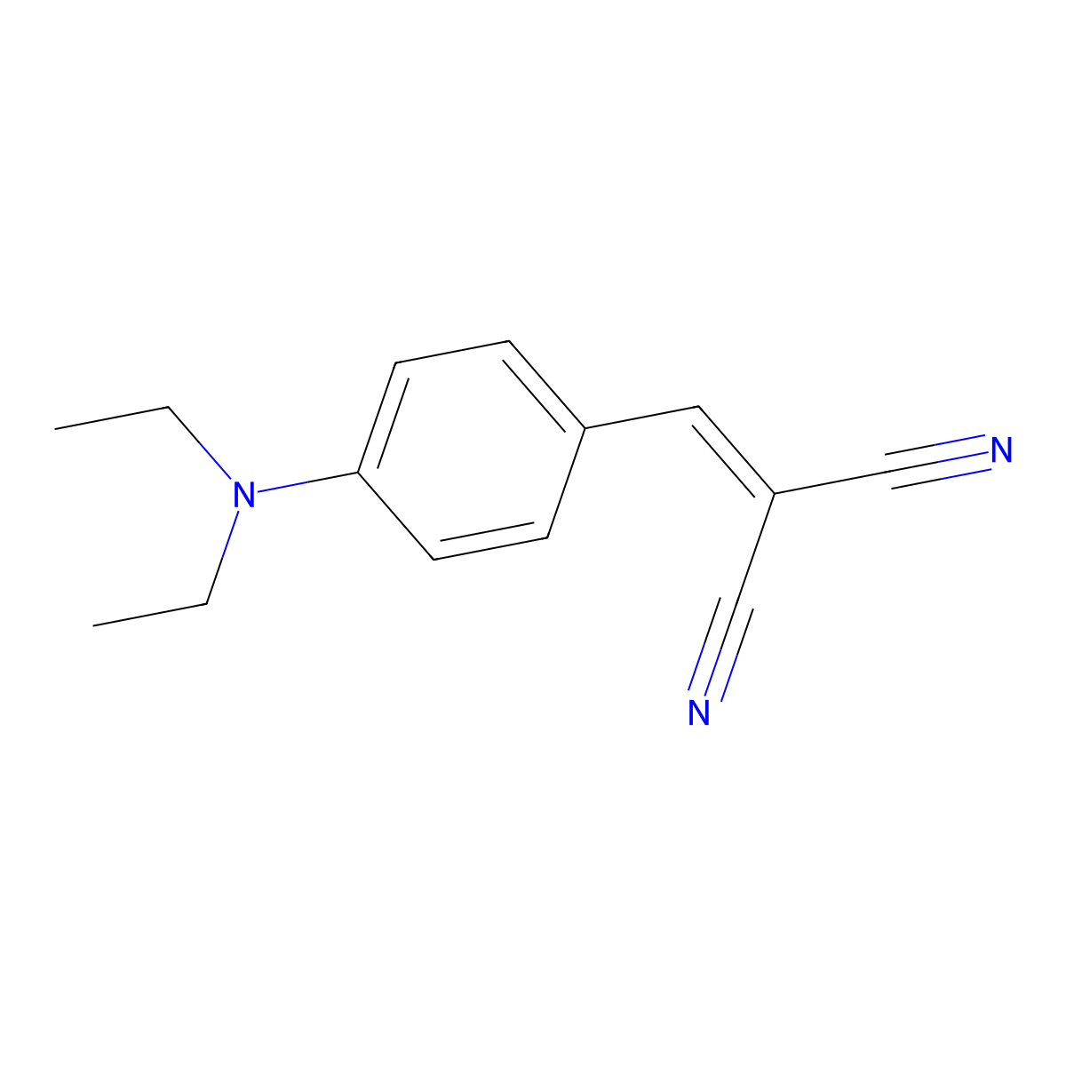[4-(Diethylamino)benzylidene]propanedinitrile molecular structure, CAS 63619-32-9
