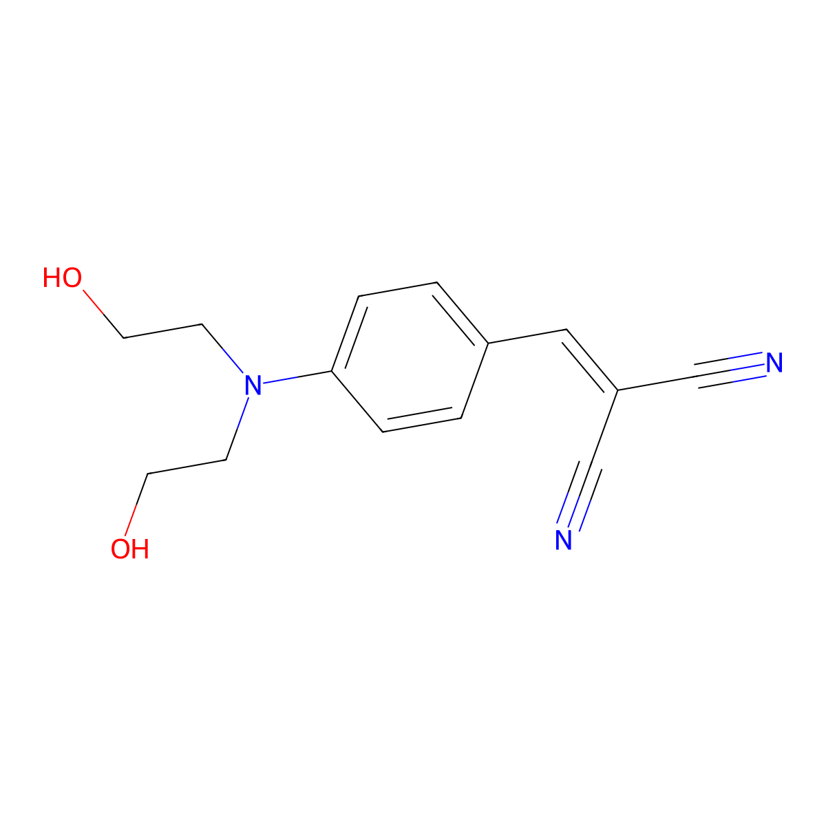 4-(2,2-Dicyanovinyl)-N-bis(hydroxyethyl)aniline molecular structure, CAS 63619-34-1
