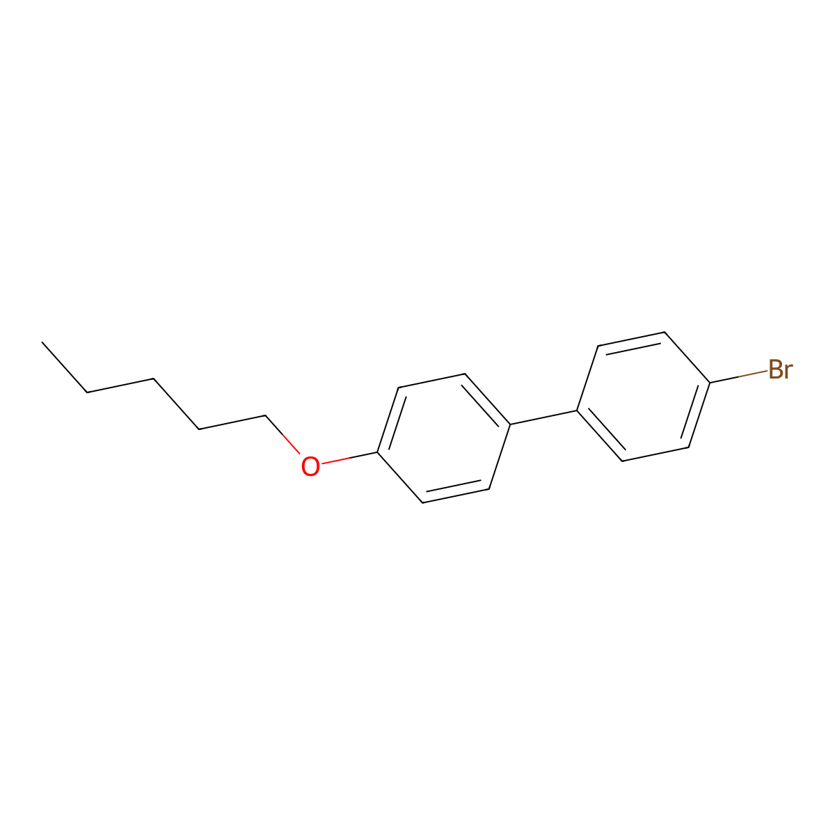 4-Bromo-4'-(pentyloxy)-1,1'-biphenyl molecular structure, CAS 63619-51-2