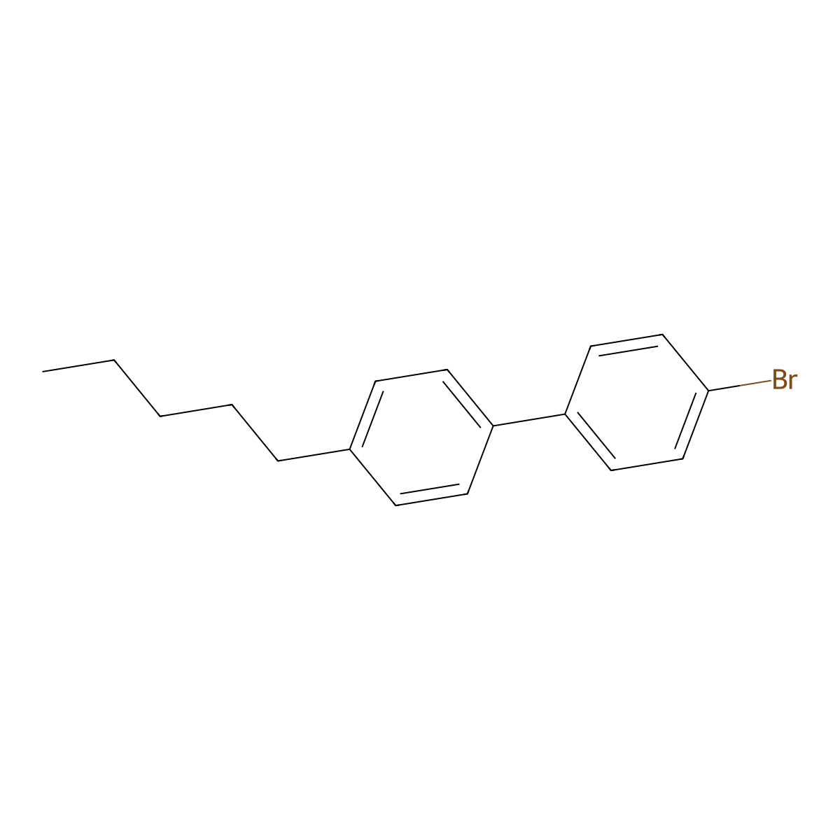 4-Bromo-4'-pentylbiphenyl molecular structure, CAS 63619-59-0