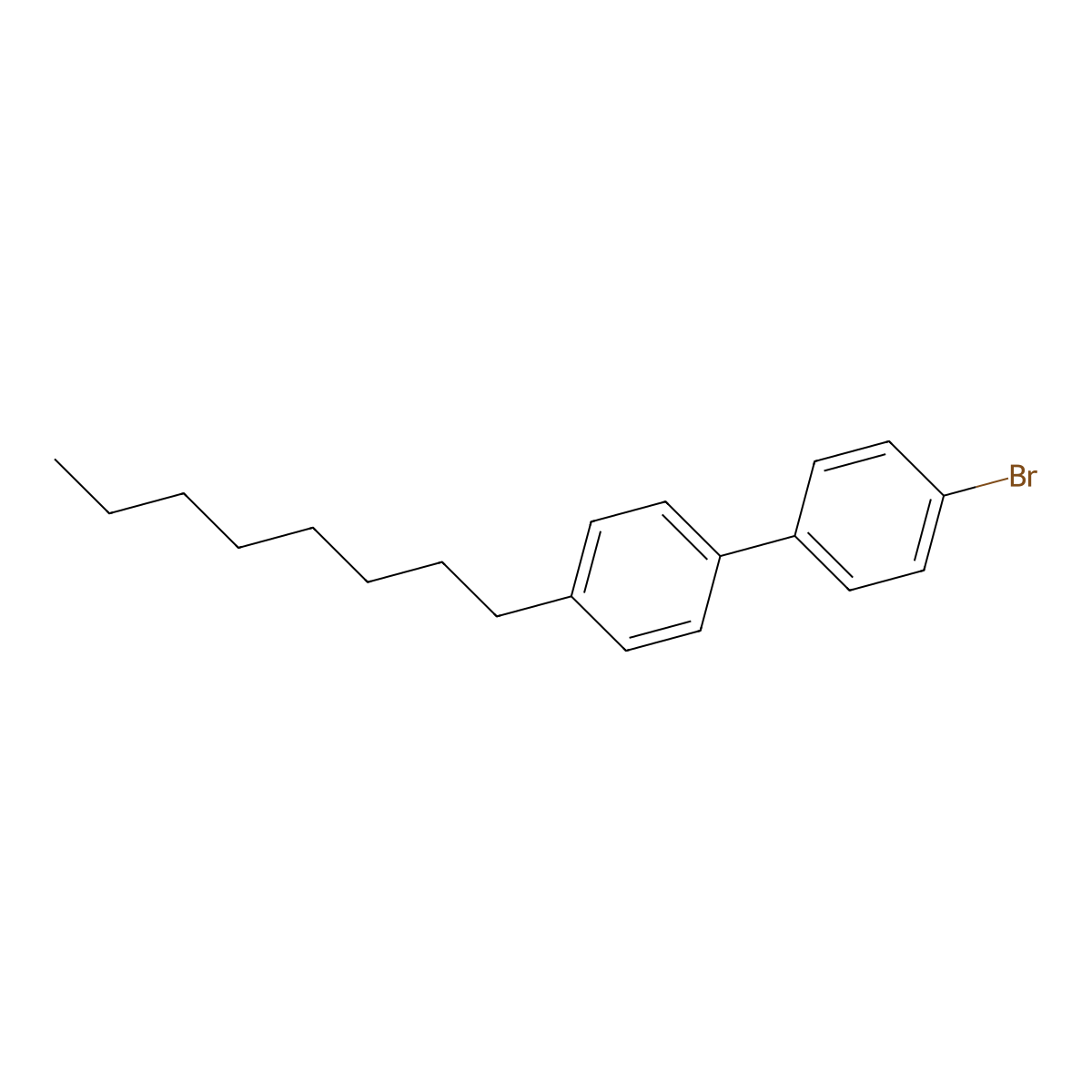 4'-Bromo-4-octyl-biphenyl molecular structure, CAS 63619-61-4