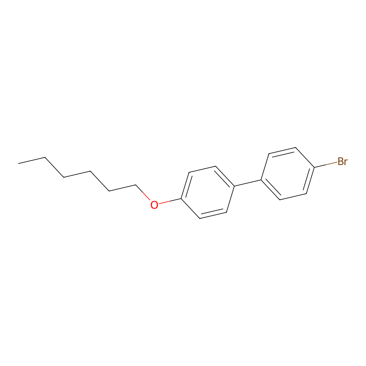 4-Bromo-4'-(hexyloxy)-1,1'-biphenyl molecular structure, CAS 63619-64-7