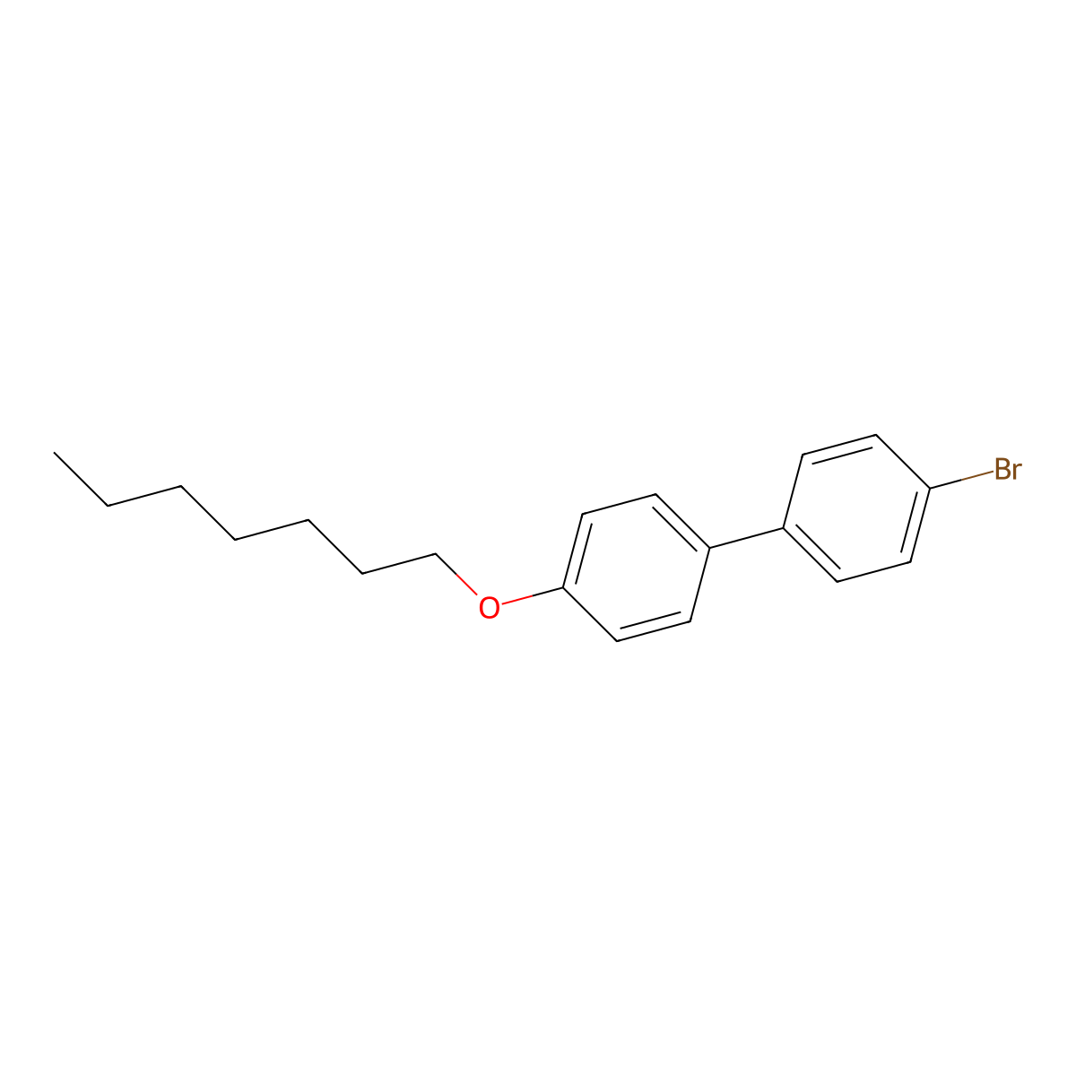4-Bromo-4'-heptyloxybiphenyl molecular structure, CAS 63619-65-8