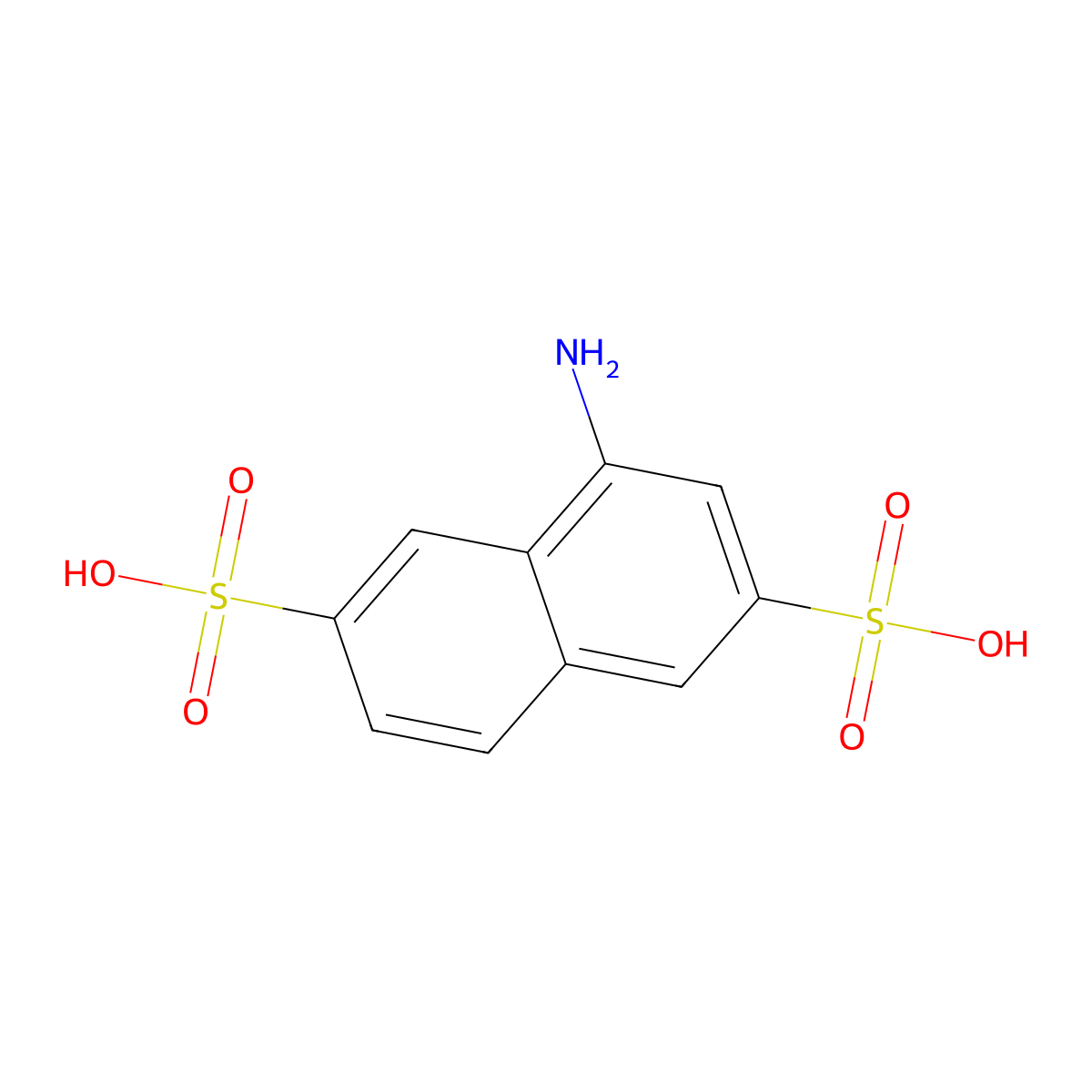 4-Aminonaphthalene-2,6-disulphonic acid molecular structure, CAS 6362-05-6