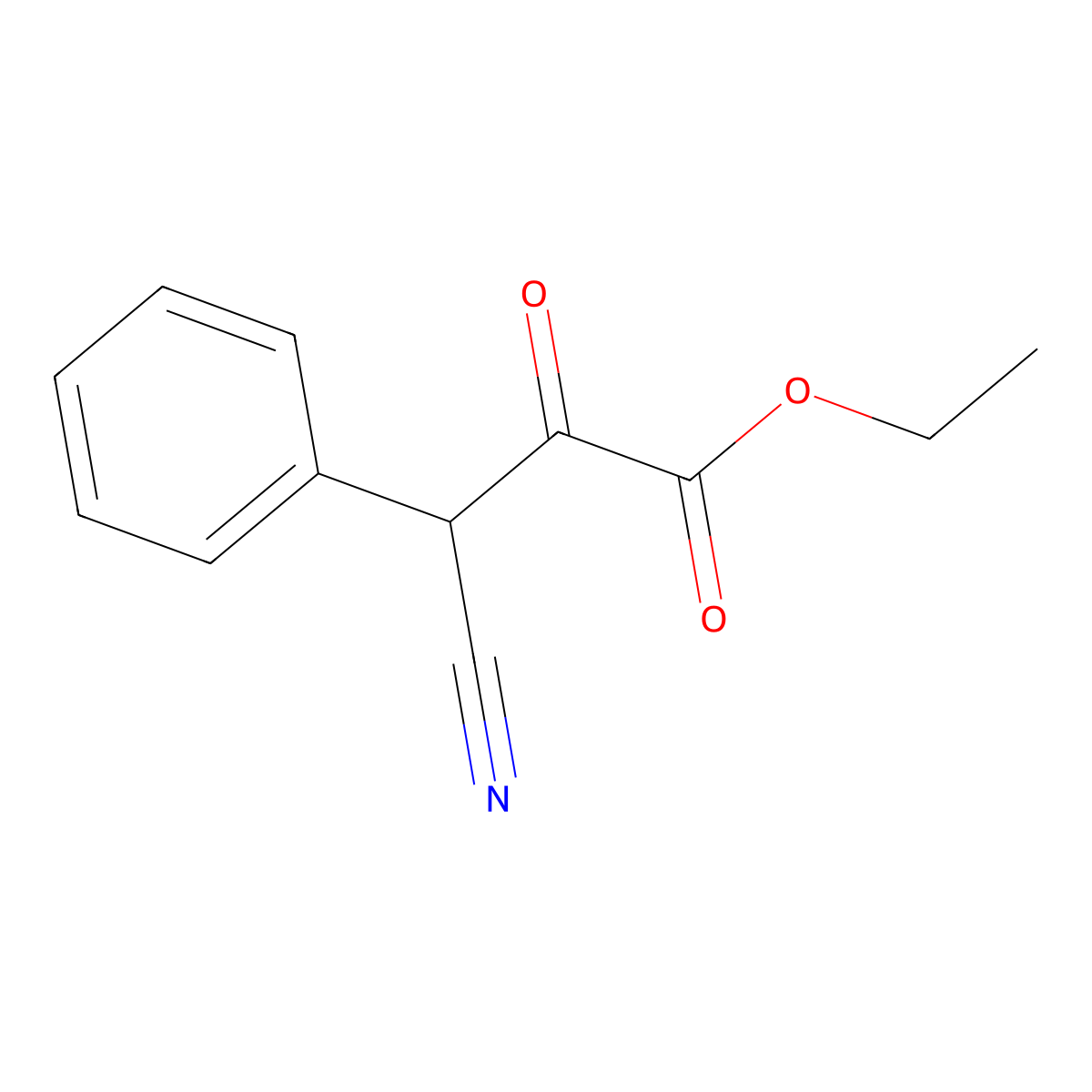 Ethyl 3-cyano-3-phenylpyruvate molecular structure, CAS 6362-63-6