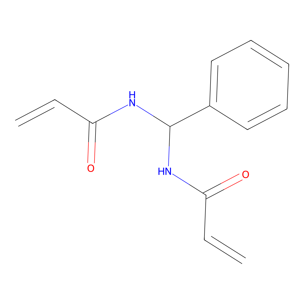 N,N'-(phenylmethanediyl)bisprop-2-enamide molecular structure, CAS 6362-83-0