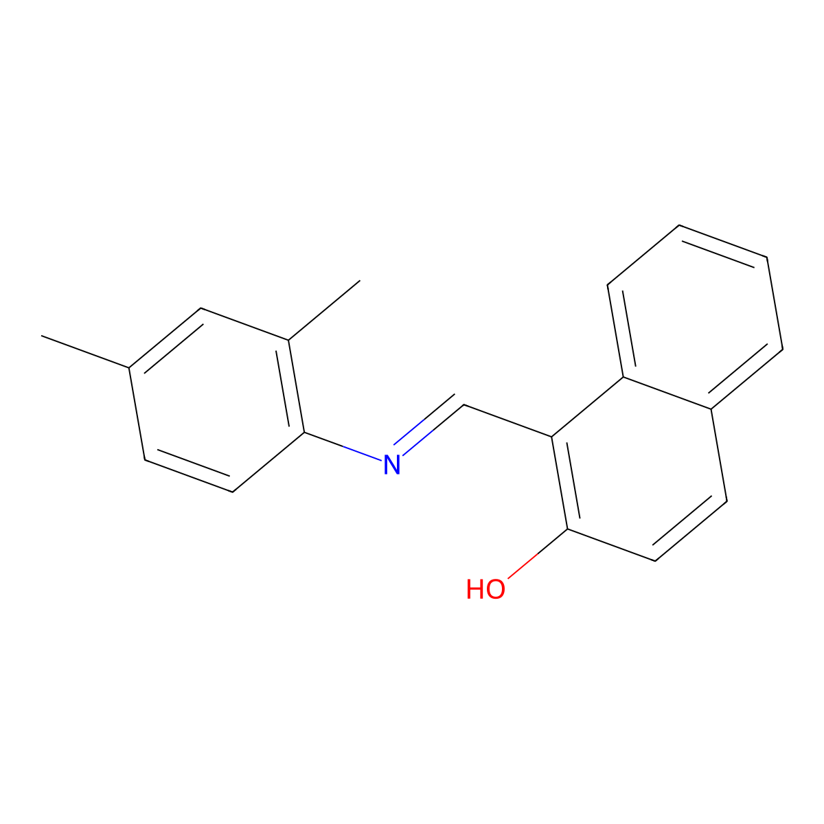 1-(2,4-Xylyliminomethyl)-2-naphthol molecular structure, CAS 63623-47-2