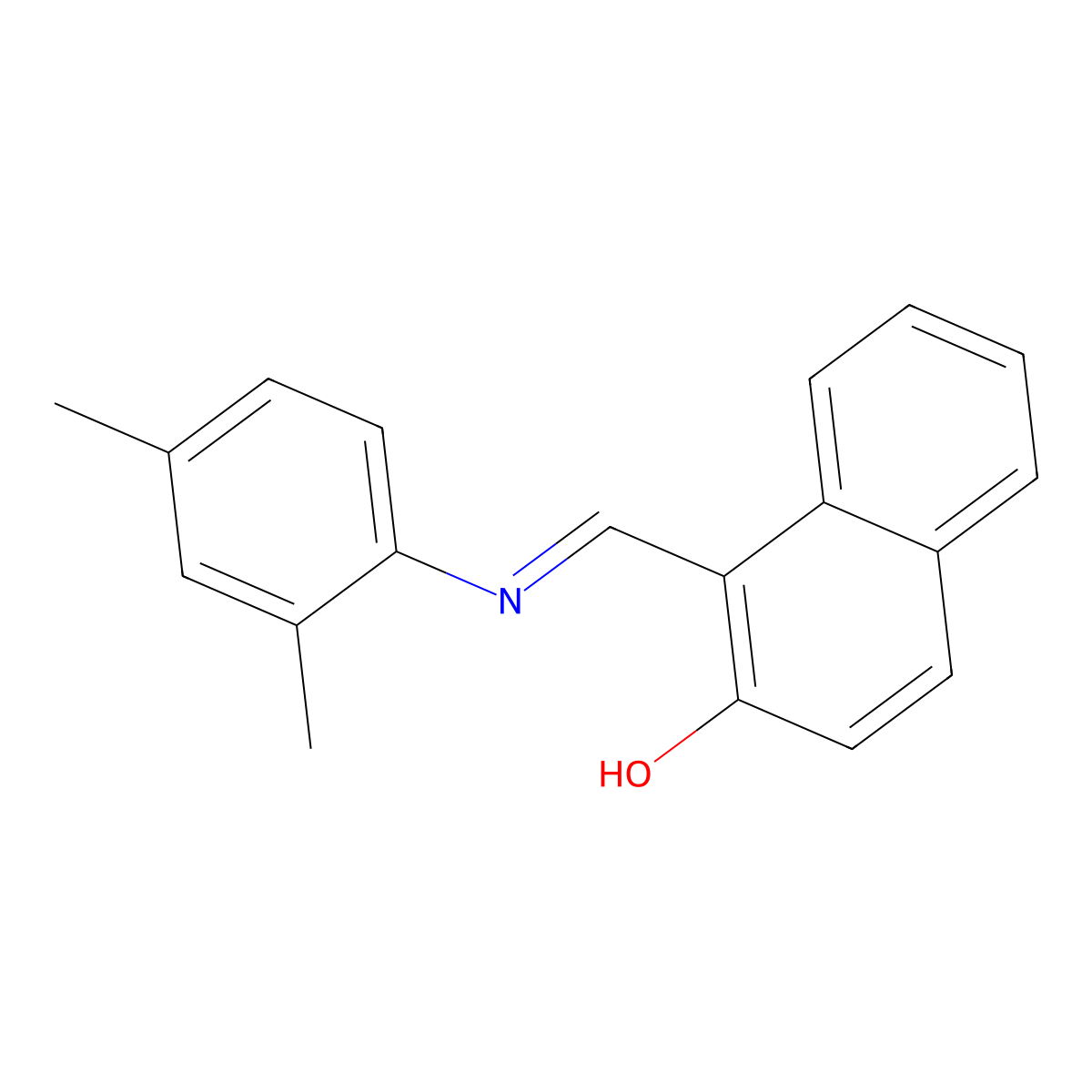 1-(2,4-Xylyliminomethyl)-2-naphthol molecular structure, CAS 63623-47-2
