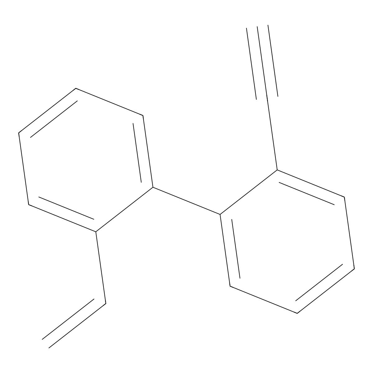 2-Ethynyl-2'-vinyl-1,1'-biphenyl molecular structure, CAS 63626-14-2
