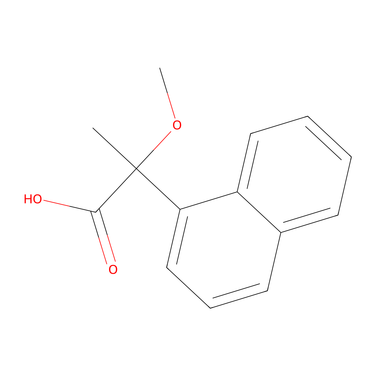 (R)-(-)-2-Methoxy-2-(1-naphthyl)propionic Acid molecular structure, CAS 63628-26-2