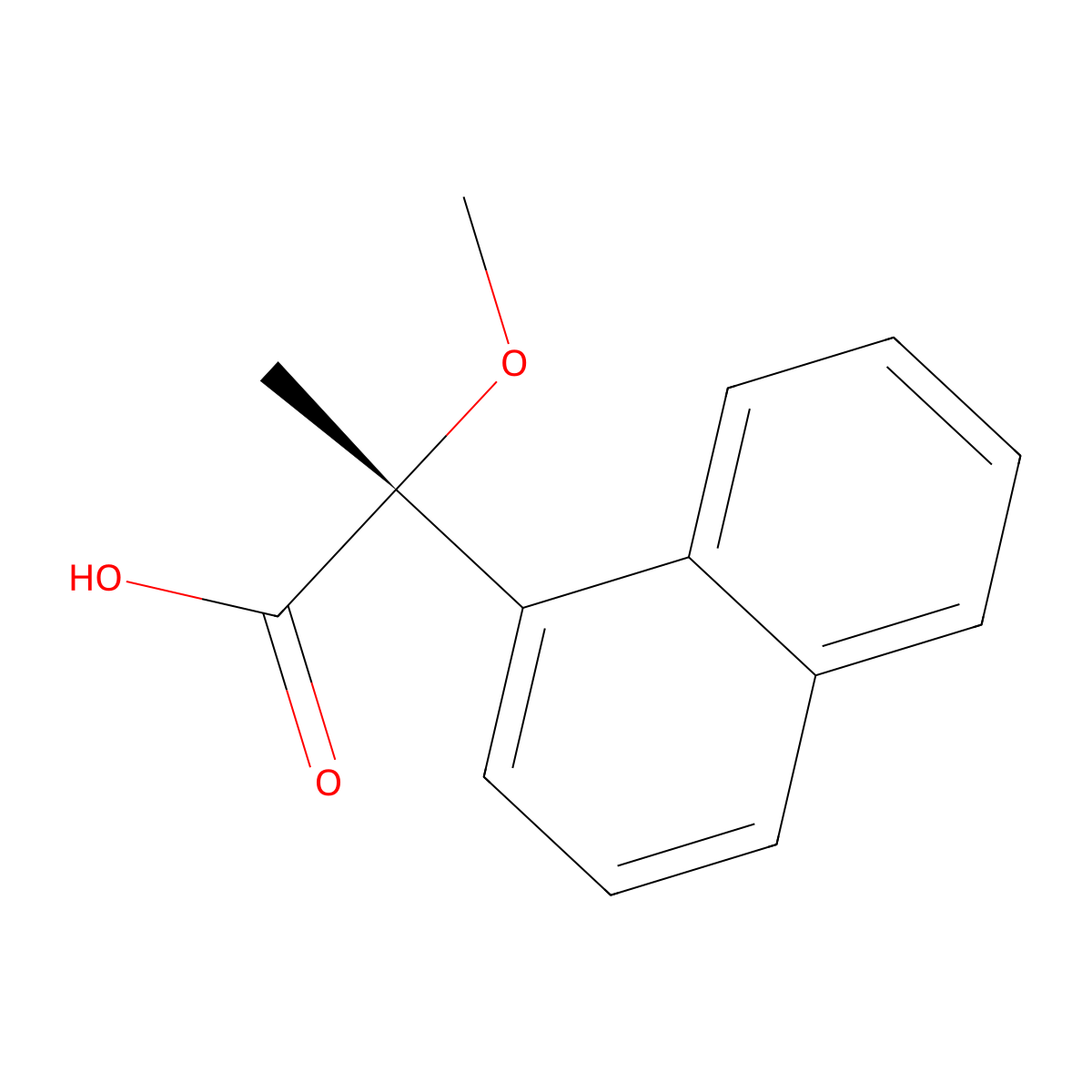 (R)-(-)-2-Methoxy-2-(1-naphthyl)propionic Acid molecular structure, CAS 63628-26-2