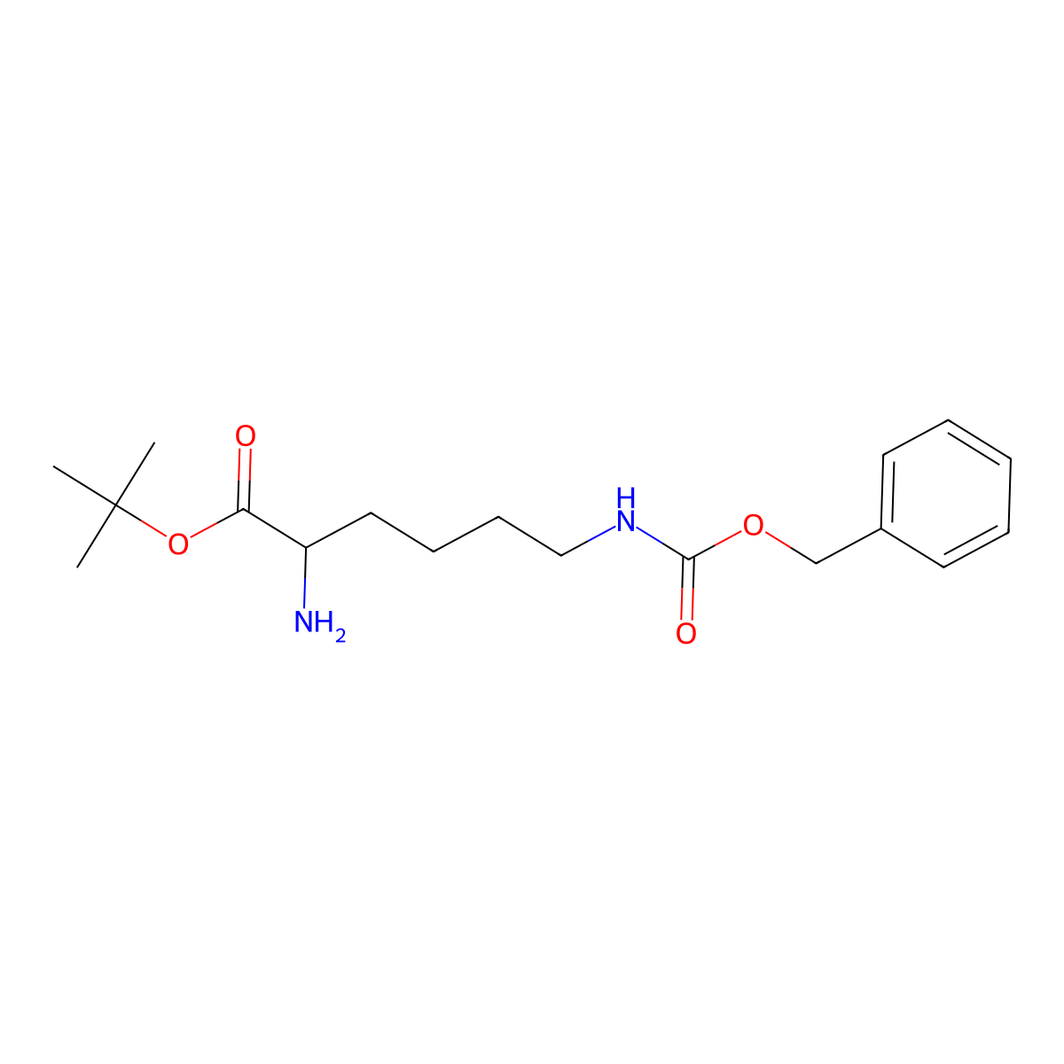 N6-[(Phenylmethoxy)carbonyl]-L-lysine 1,1-dimethylethyl ester molecular structure, CAS 63628-63-7
