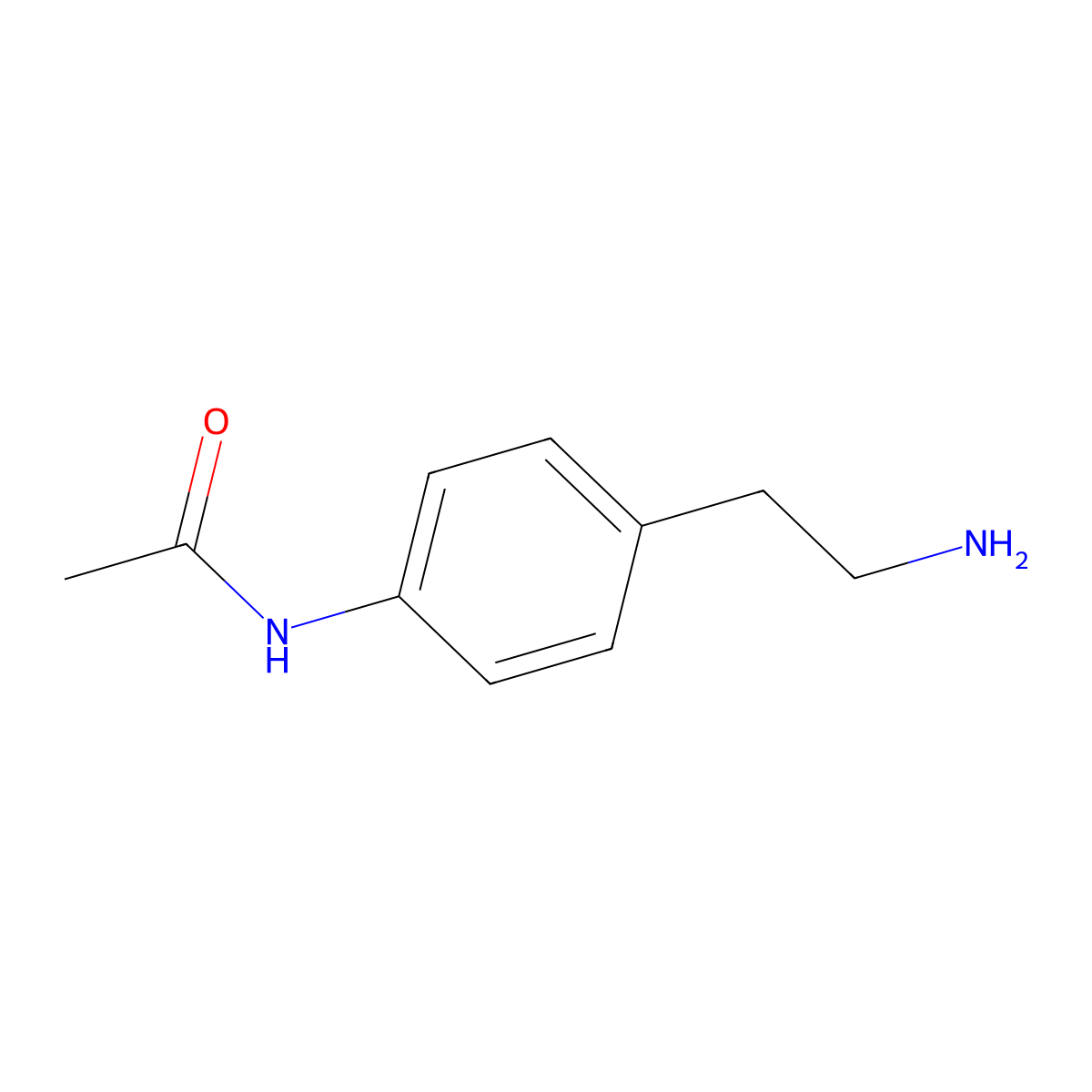 N-[4-(2-aminoethyl)phenyl]acetamide molecular structure, CAS 63630-08-0