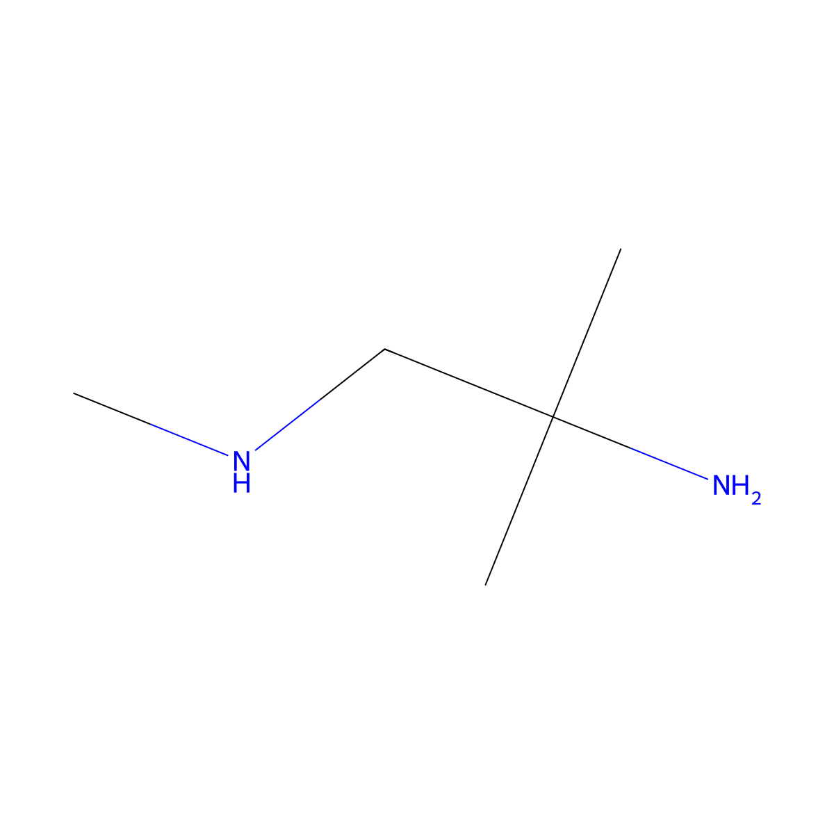 (2-Amino-2-methylpropyl)(methyl)amine molecular structure, CAS 63632-62-2