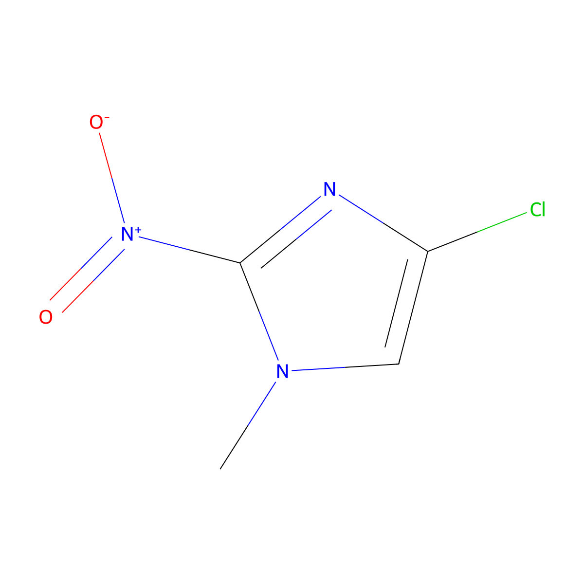 4-Chloro-1-methyl-2-nitro-1H-imidazole molecular structure, CAS 63634-20-8