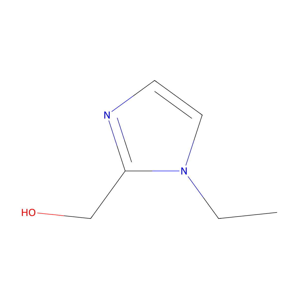 (1-ethyl-1H-imidazol-2-yl)methanol molecular structure, CAS 63634-44-6