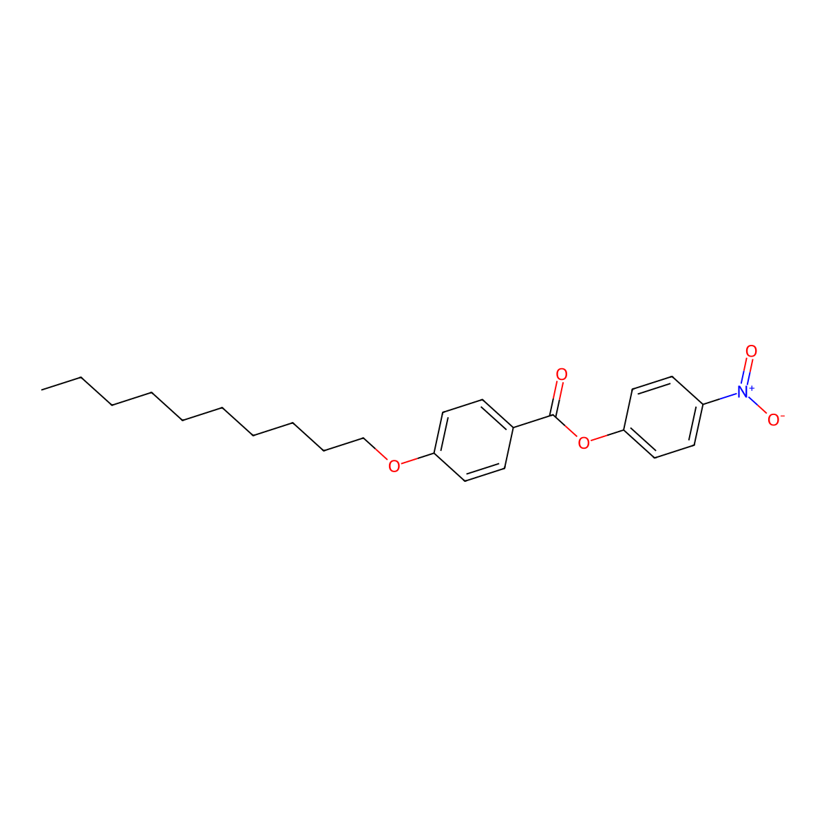 p-Nitrophenyl p-decyloxybenzoate molecular structure, CAS 63635-84-7