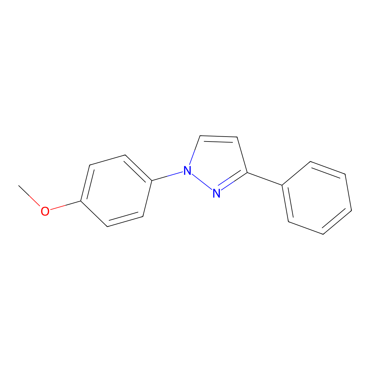 1-(4-Methoxyphenyl)-3-phenyl-1H-pyrazole molecular structure, CAS 63637-59-2