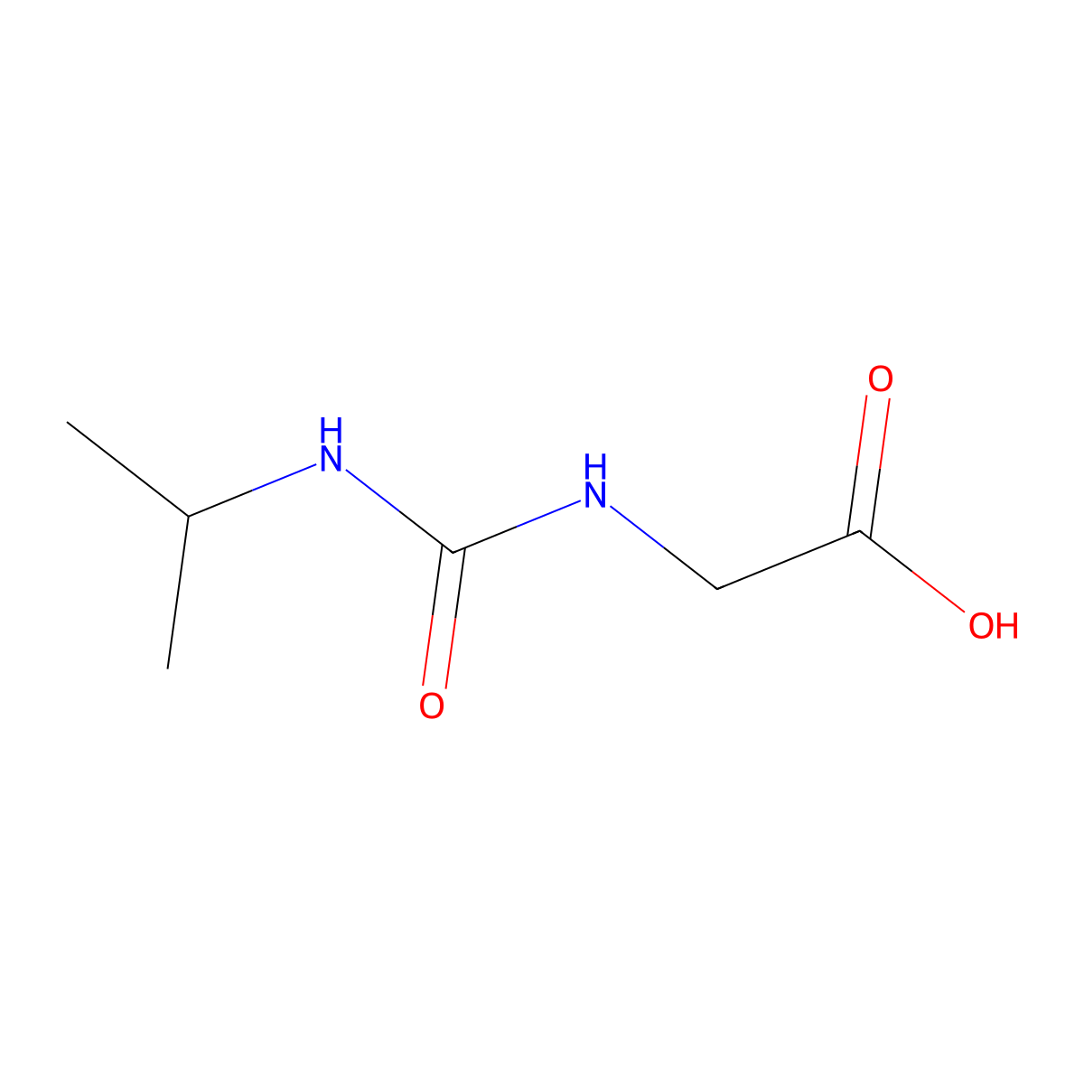 N'-Isopropylureidoacetic acid molecular structure, CAS 63637-91-2