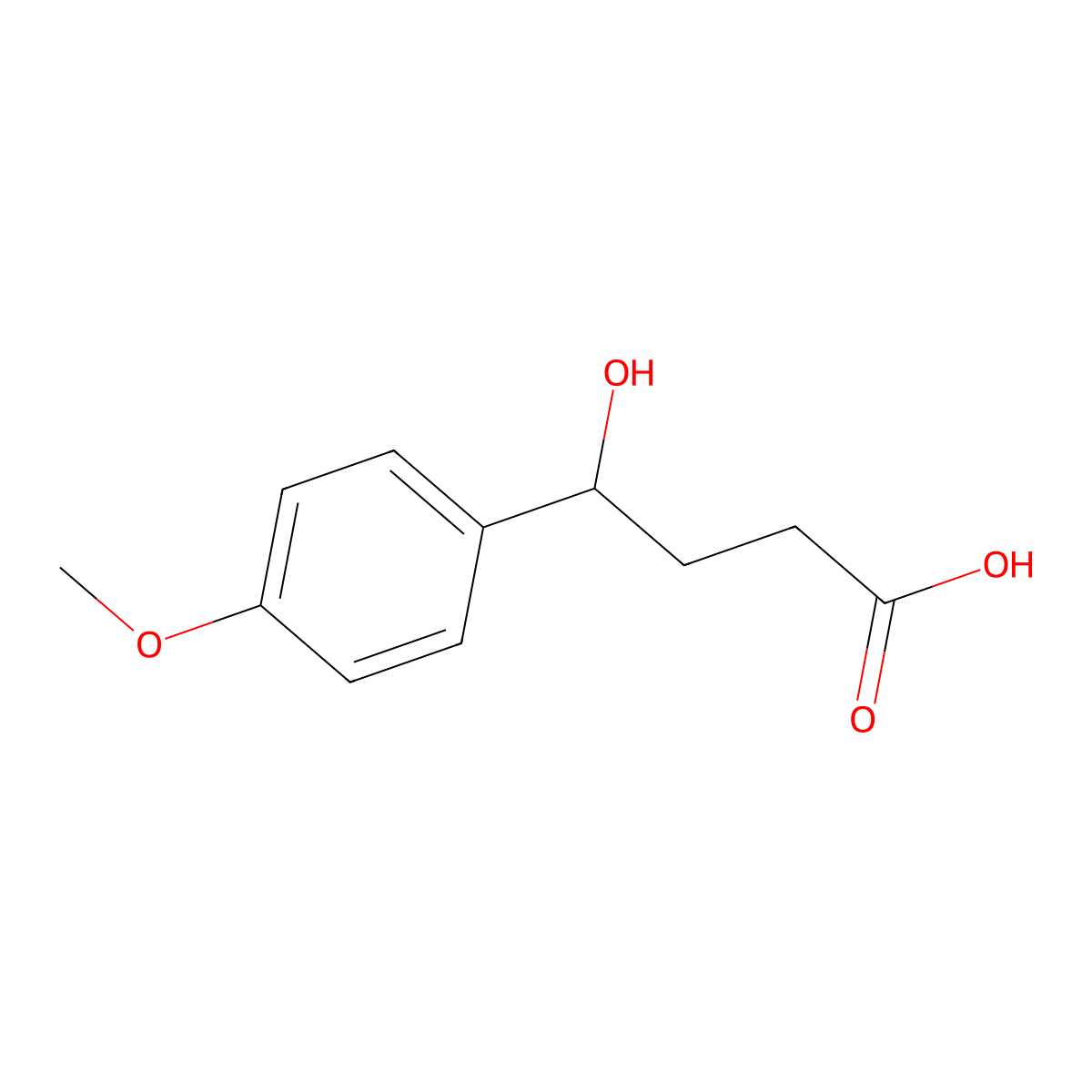 4-Hydroxy-4-(4-methoxyphenyl)butanoic acid molecular structure, CAS 63639-61-2