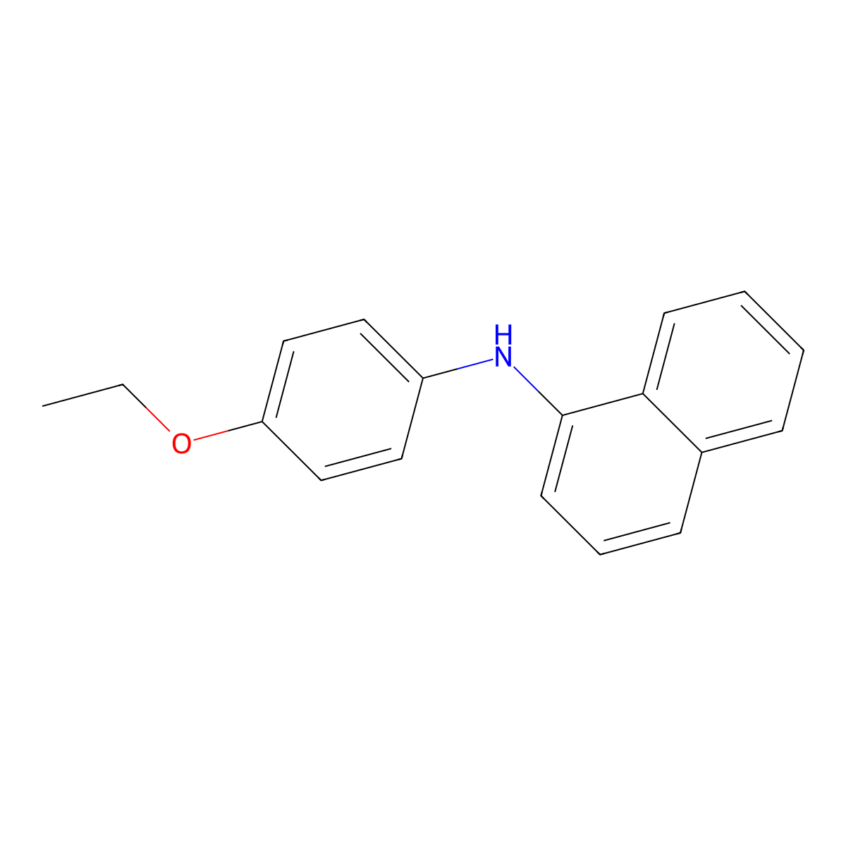 N-(4-Ethoxyphenyl)naphthalen-1-amine molecular structure, CAS 6364-00-7
