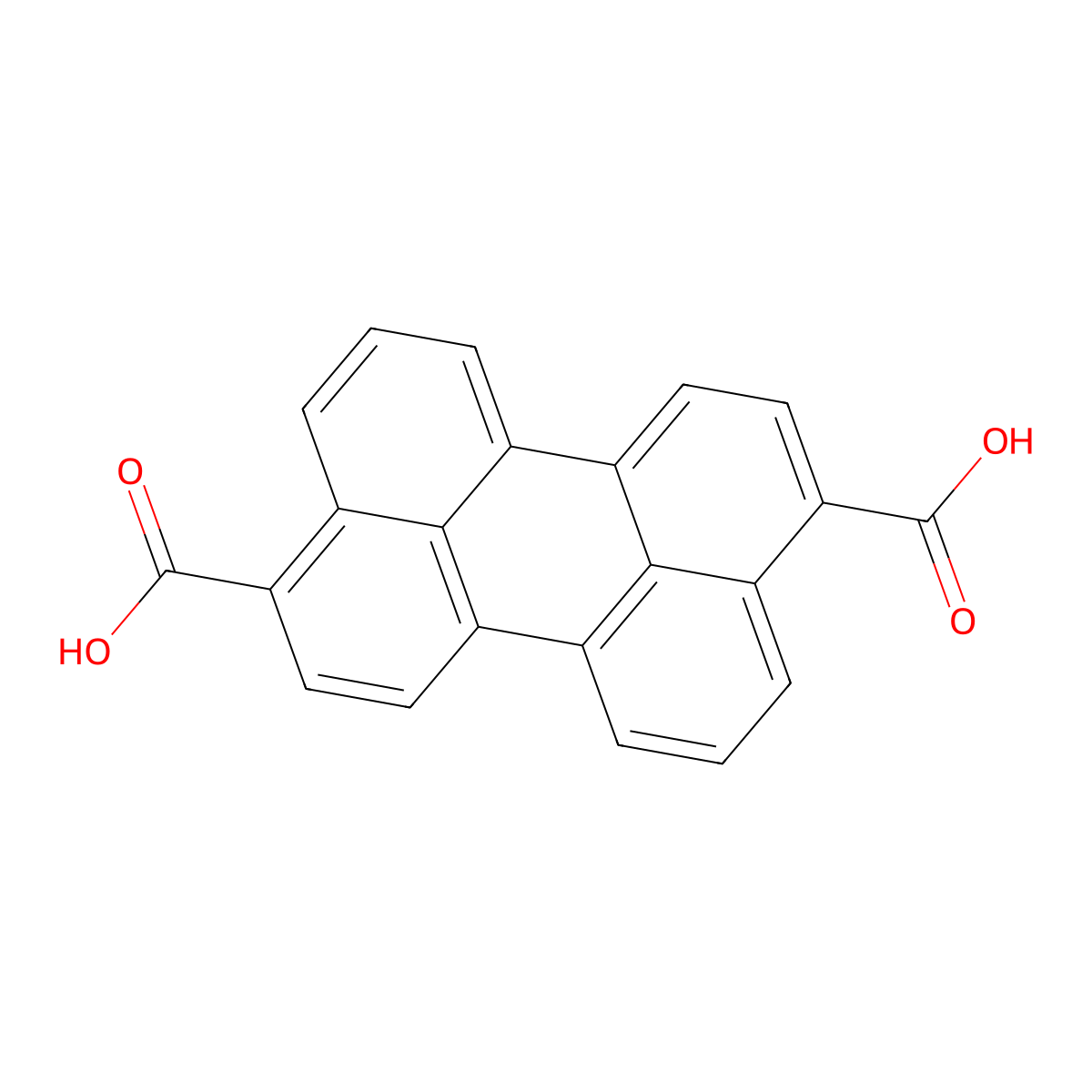 3,9-Perylenedicarboxylic acid molecular structure, CAS 6364-19-8