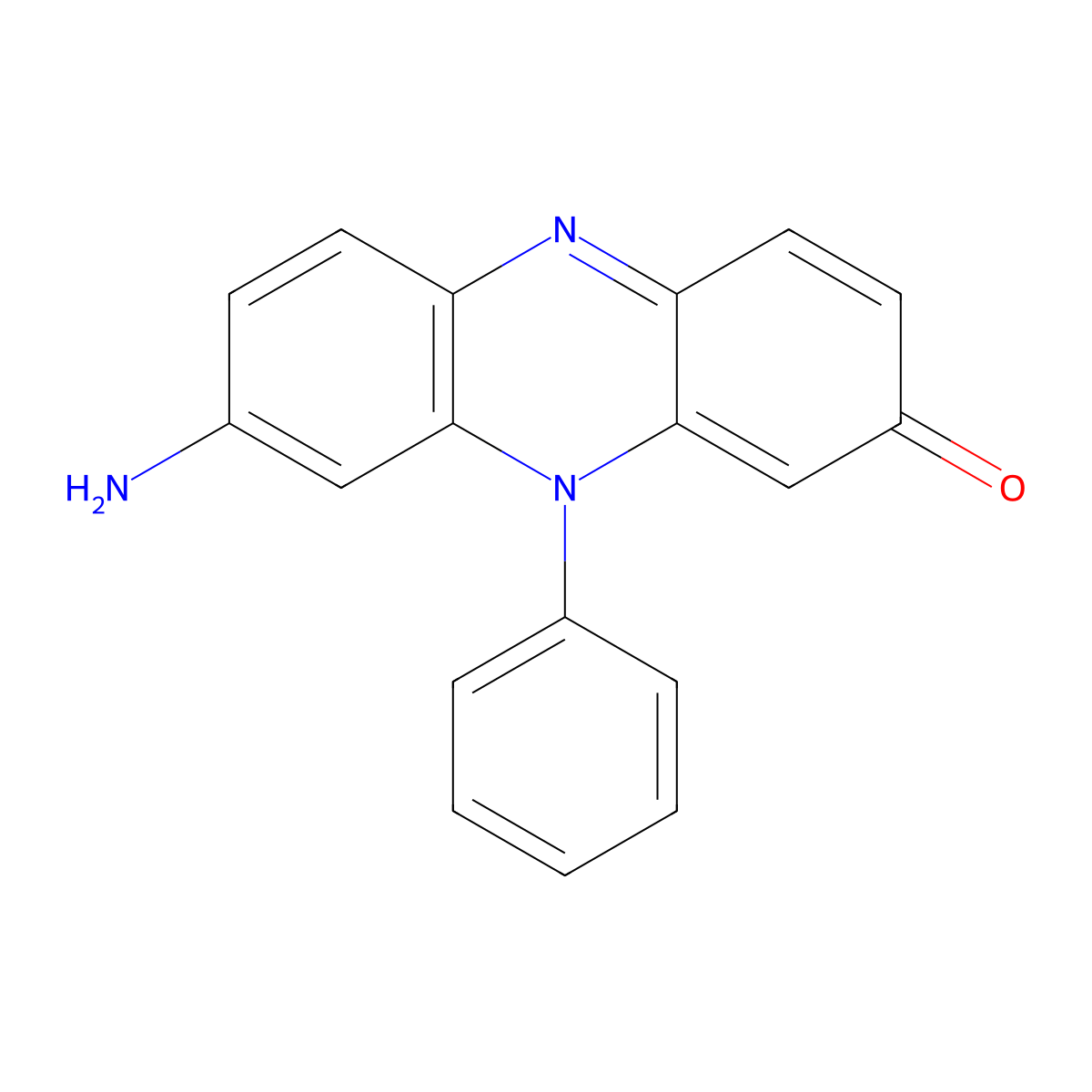 8-Amino-10-phenylphenazin-2-one molecular structure, CAS 6364-25-6