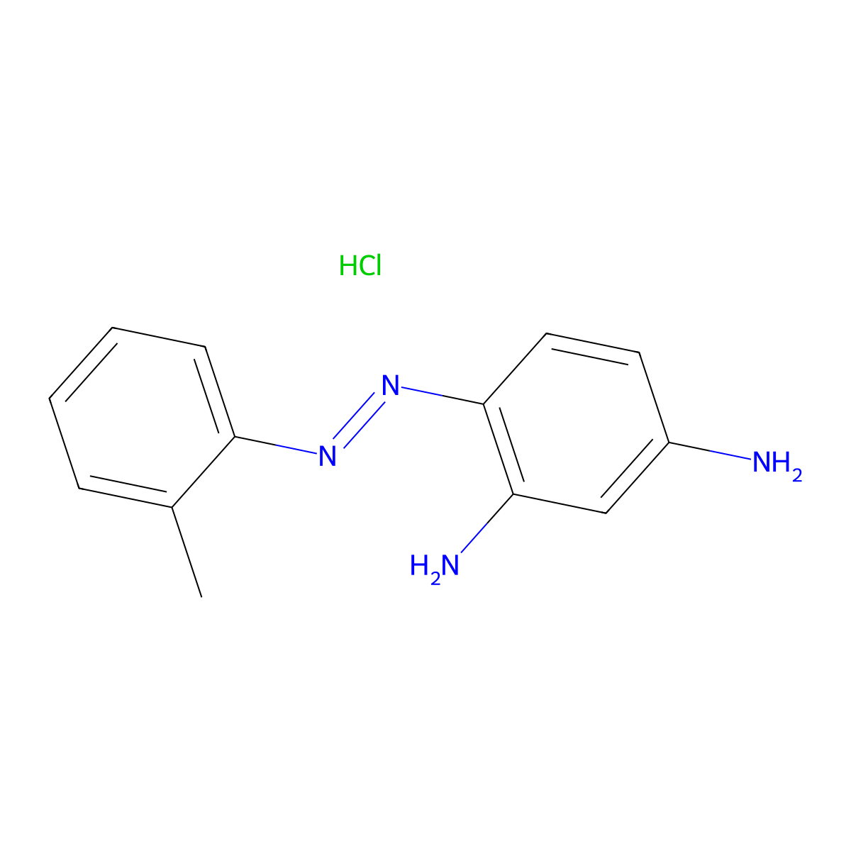 1,3-Benzenediamine, 4-(2-(2-methylphenyl)diazenyl)-, hydrochloride (1:1) molecular structure, CAS 6364-35-8