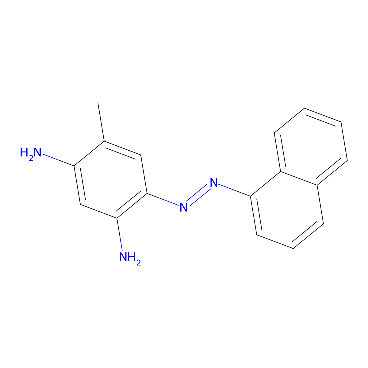 4-Methyl-6-(2-(1-naphthalenyl)diazenyl)-1,3-benzenediamine molecular structure, CAS 6364-39-2