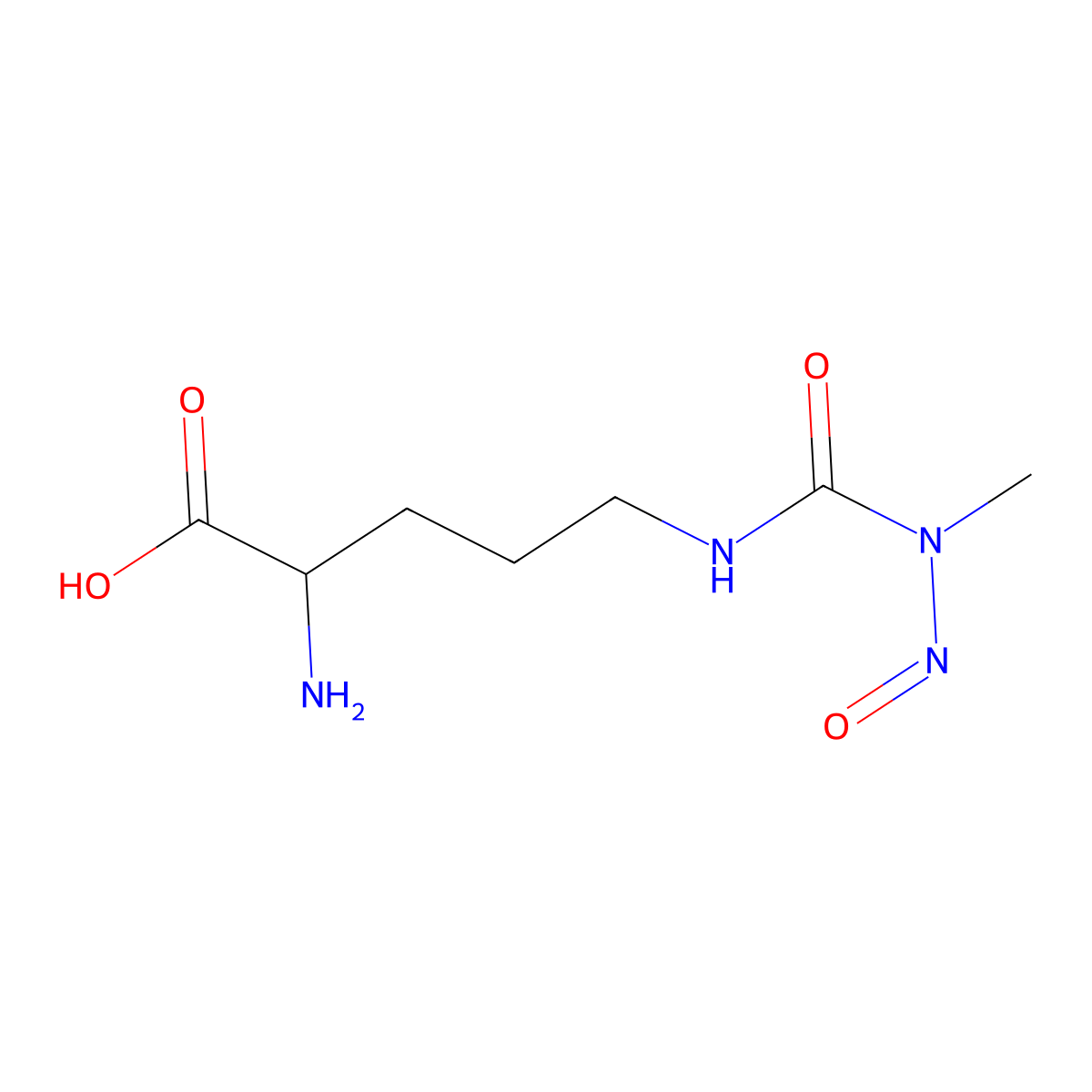 N-(N-Methyl-N-nitrosocarbamoyl)-l-ornithine molecular structure, CAS 63642-17-1