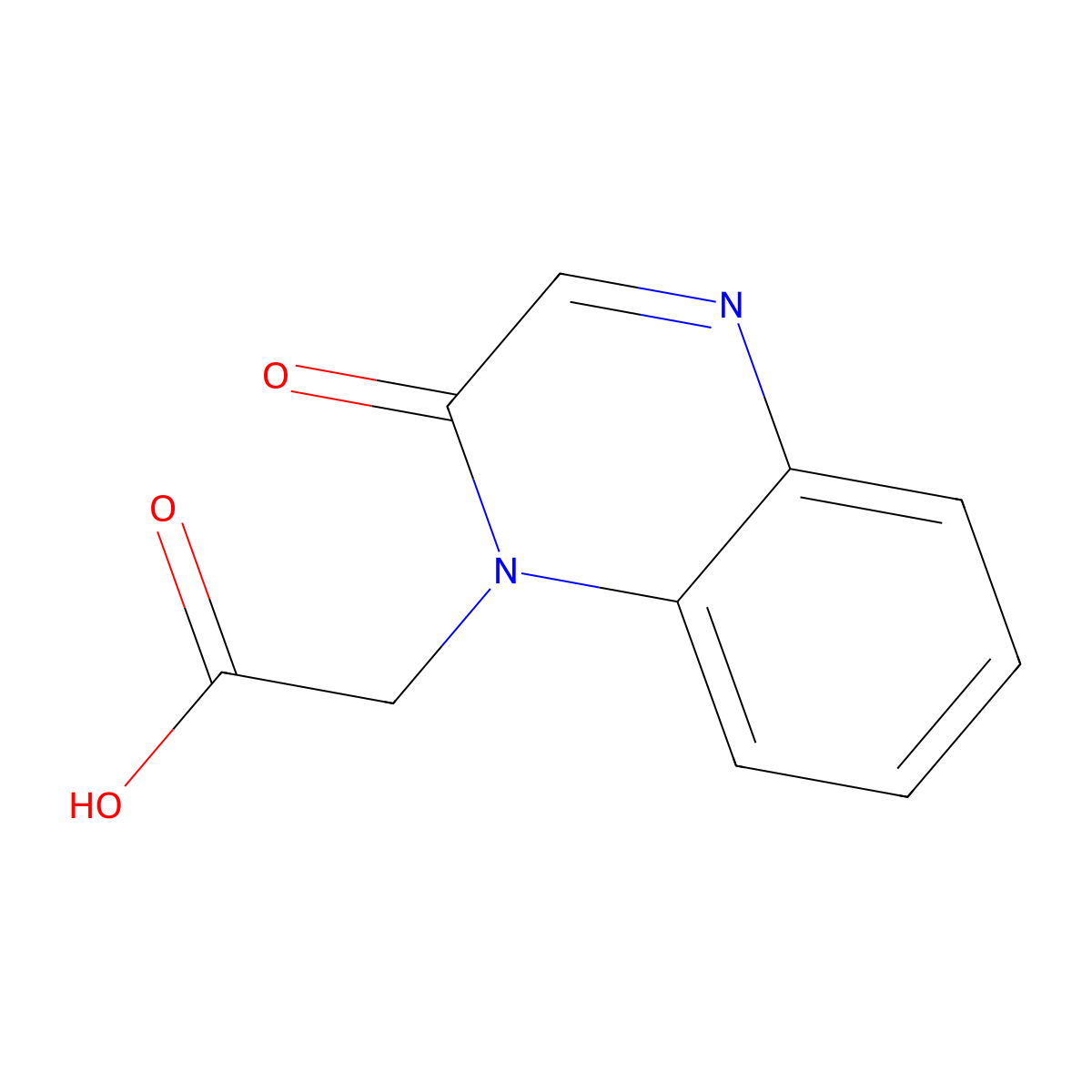 (2-oxoquinoxalin-1(2H)-yl)acetic acid molecular structure, CAS 63642-41-1