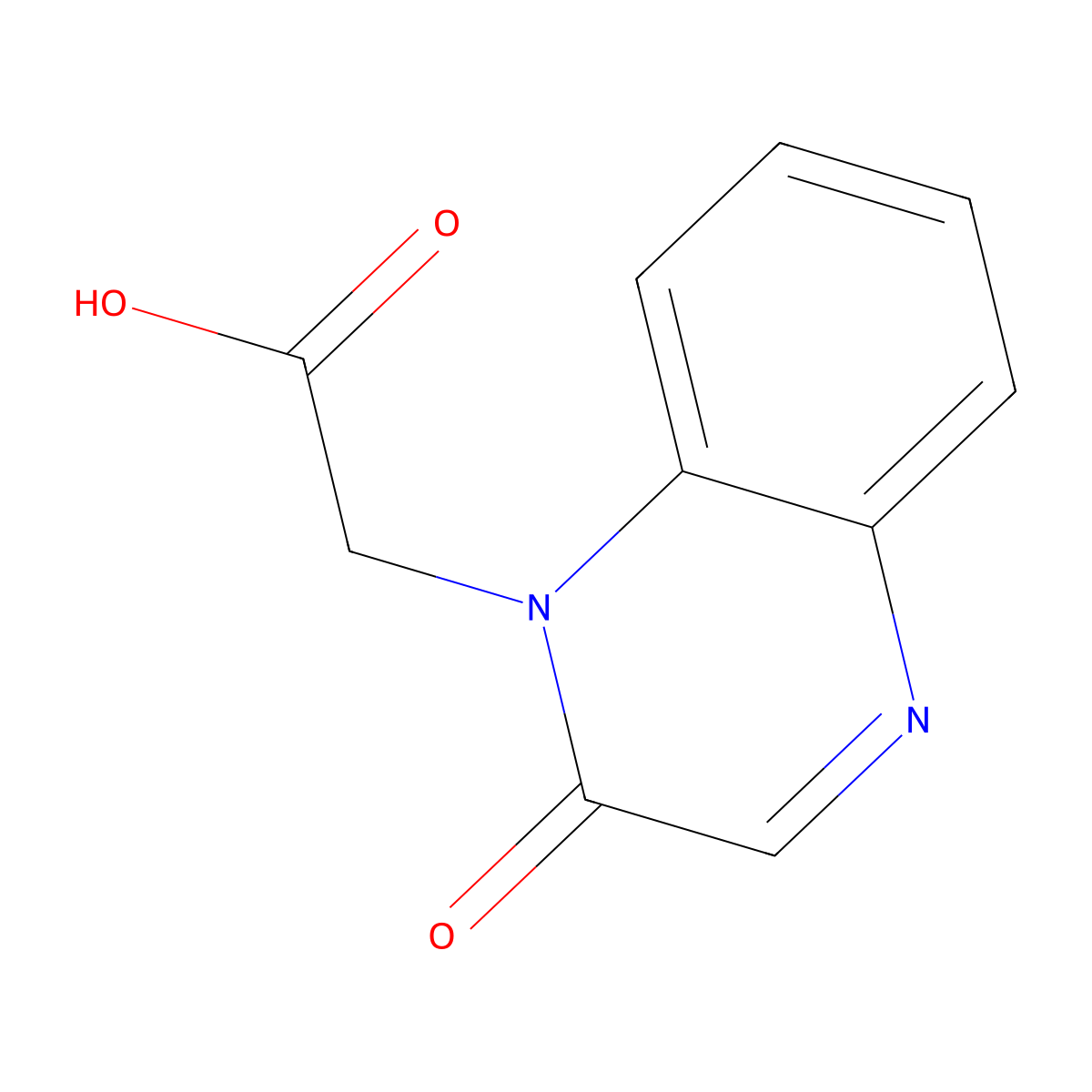 (2-oxoquinoxalin-1(2H)-yl)acetic acid molecular structure, CAS 63642-41-1