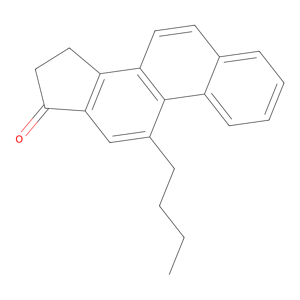 11-Butyl-15,16-dihydrocyclopenta[a]phenanthren-17-one molecular structure, CAS 63642-51-3