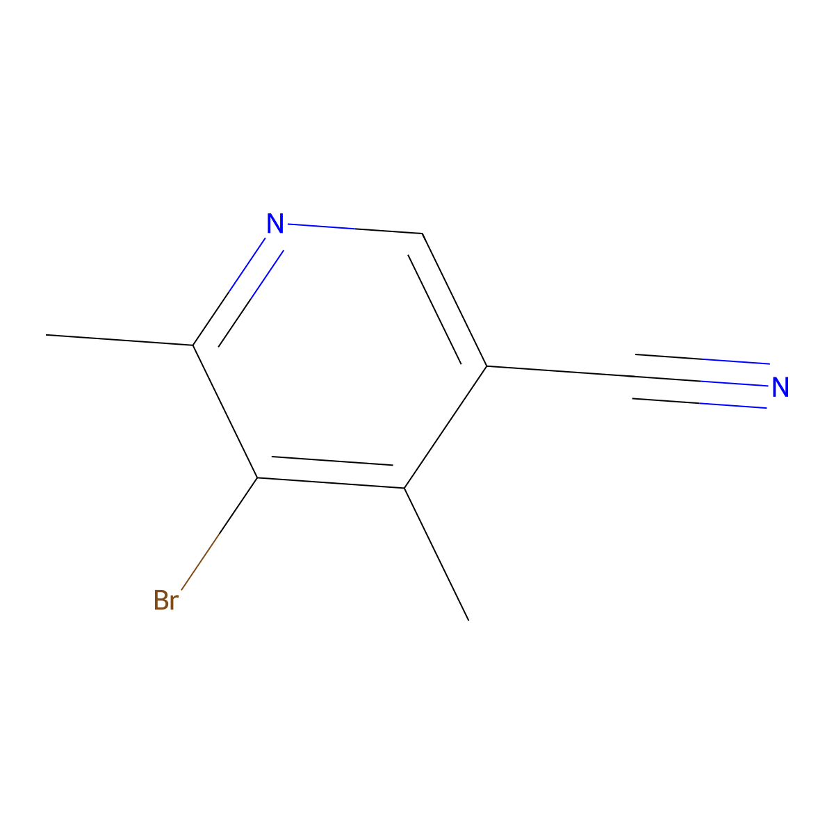 5-Bromo-4,6-dimethylnicotinonitrile molecular structure, CAS 63644-86-0