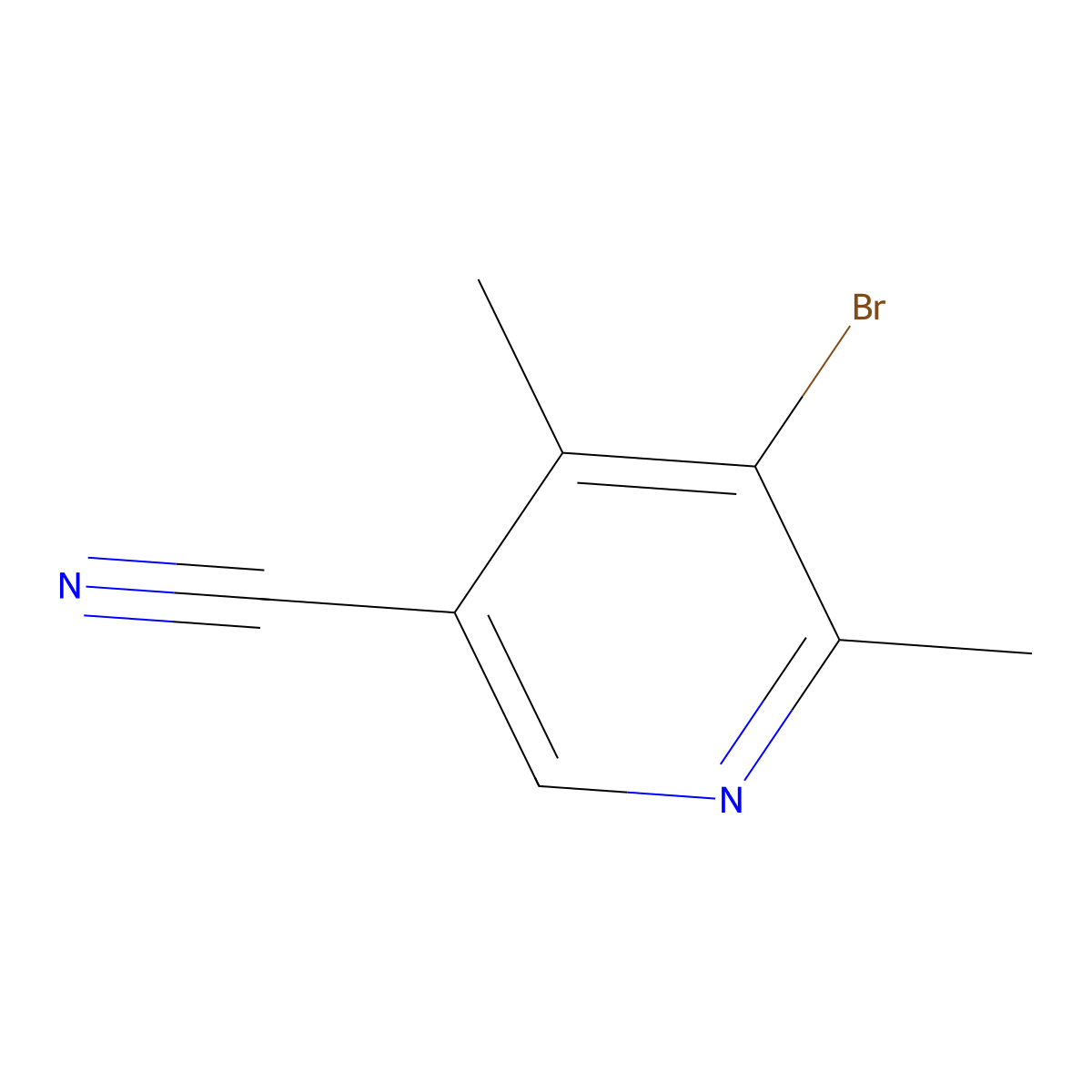5-Bromo-4,6-dimethylnicotinonitrile molecular structure, CAS 63644-86-0