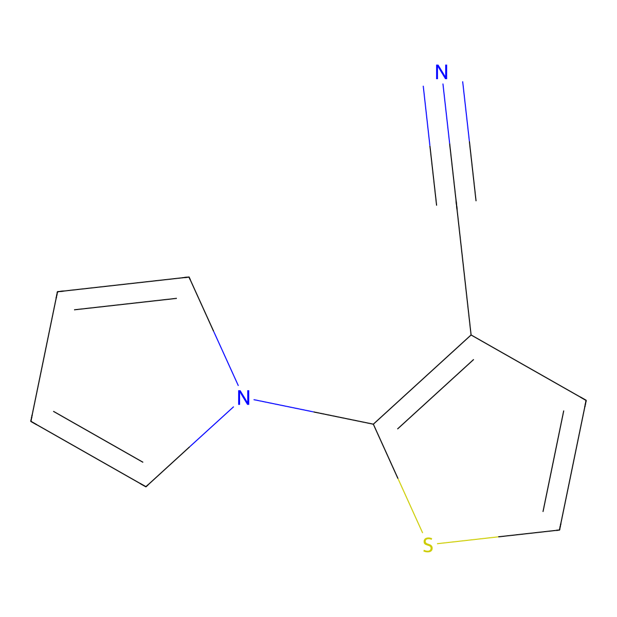 2-(1H-Pyrrol-1-yl)thiophene-3-carbonitrile molecular structure, CAS 63647-03-0