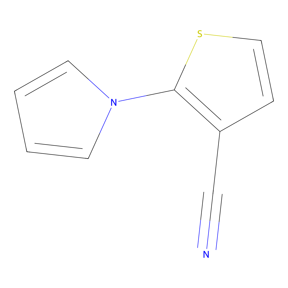 2-(1H-Pyrrol-1-yl)thiophene-3-carbonitrile molecular structure, CAS 63647-03-0