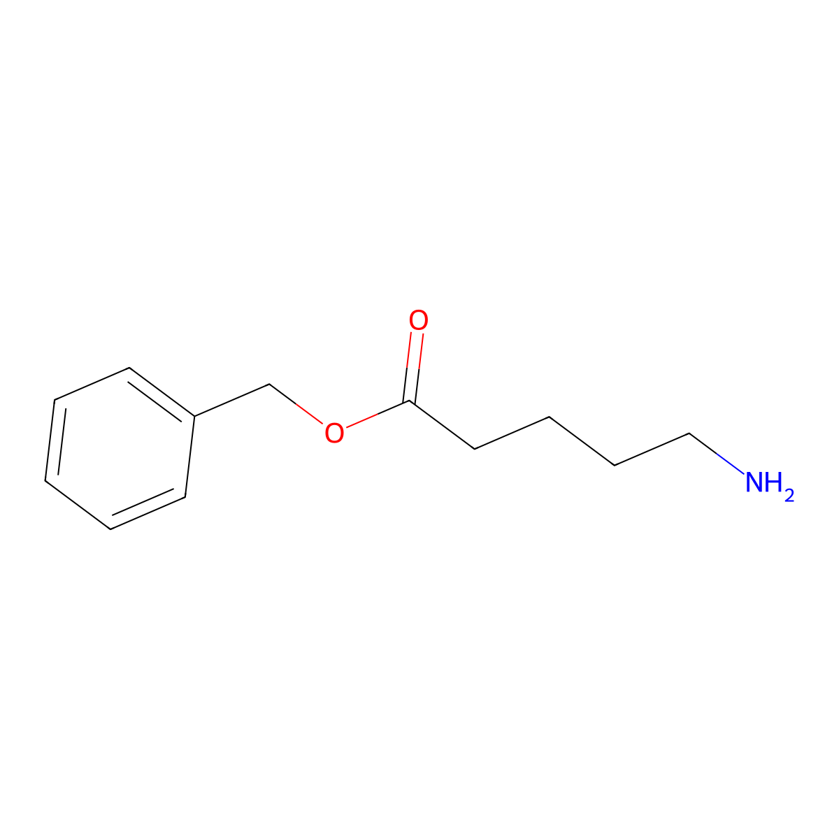 Benzyl 5-aminopentanoate molecular structure, CAS 63649-13-8