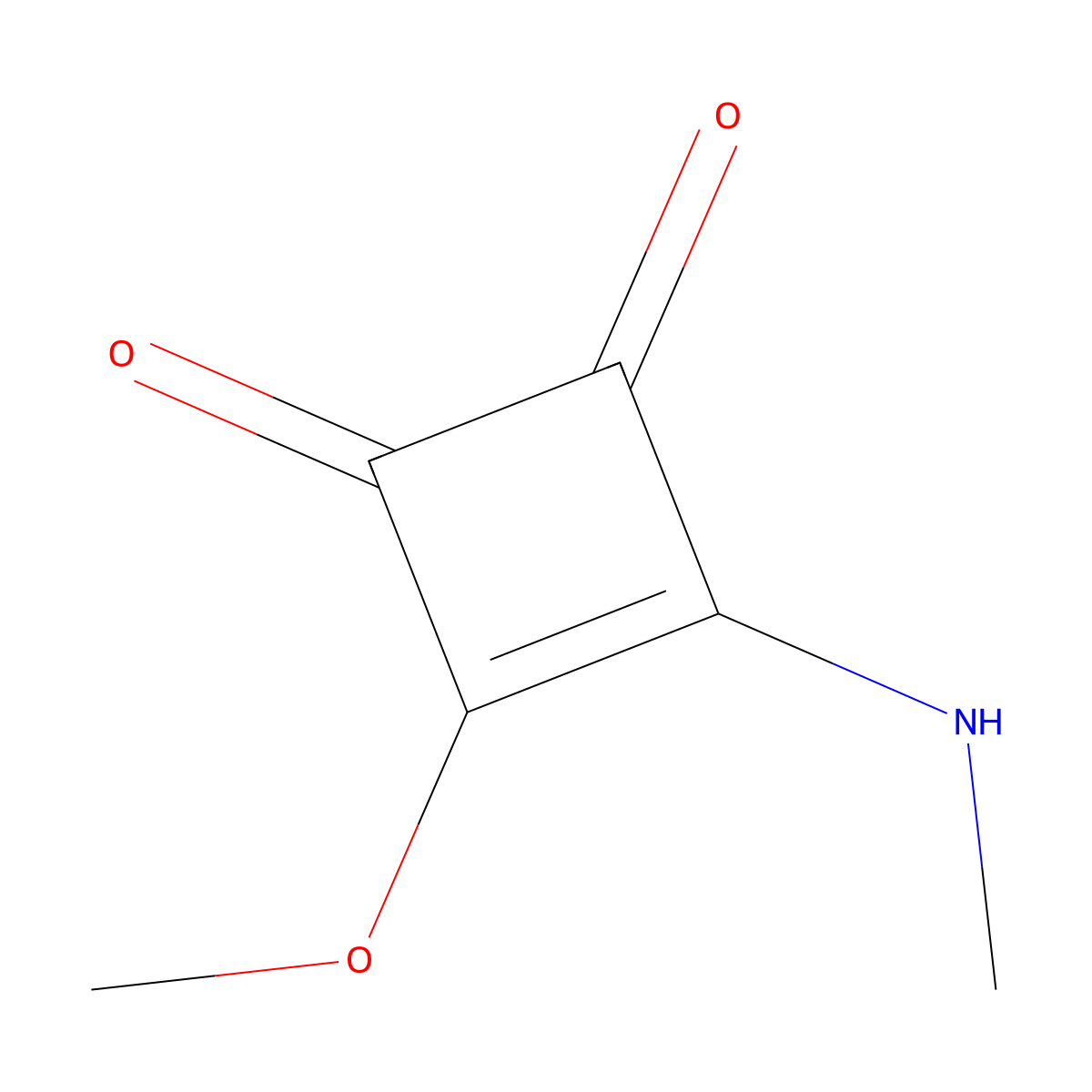 3-Methoxy-4-(methylamino)cyclobut-3-ene-1,2-dione molecular structure, CAS 63649-29-6