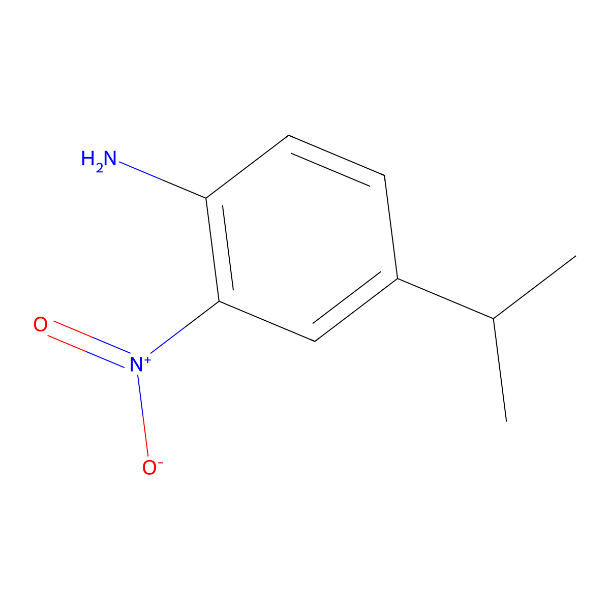4-Isopropyl-2-nitroaniline molecular structure, CAS 63649-64-9