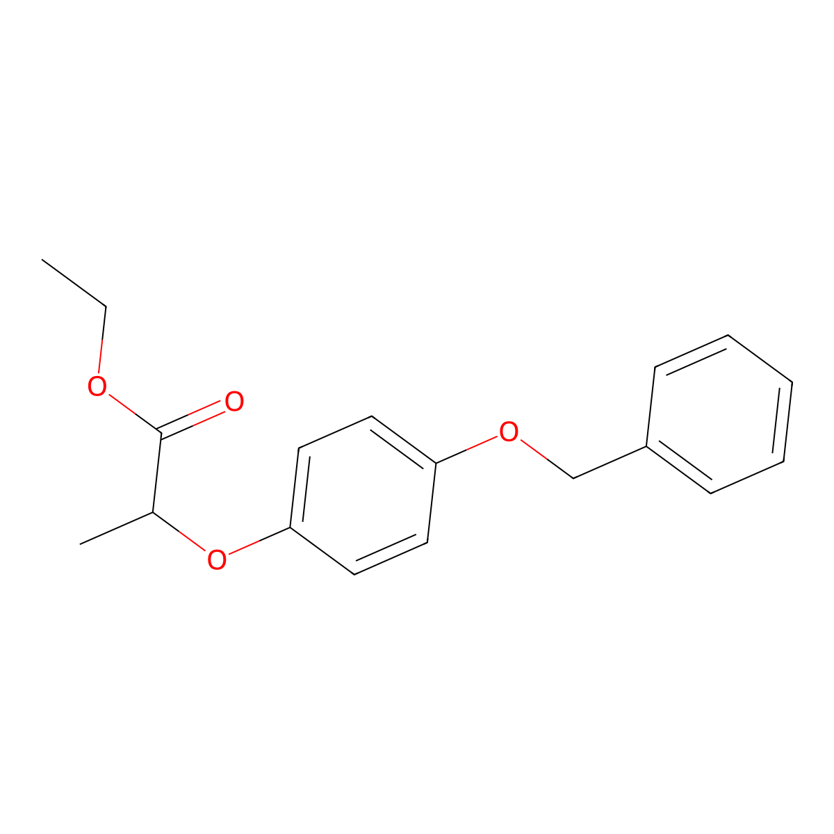 Ethyl 2-(4-benzyloxyphenoxy)propionate molecular structure, CAS 63650-08-8