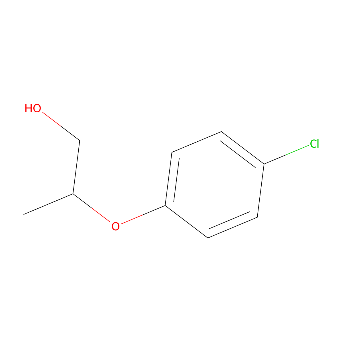 2-(4-Chlorophenoxy)propan-1-ol molecular structure, CAS 63650-24-8