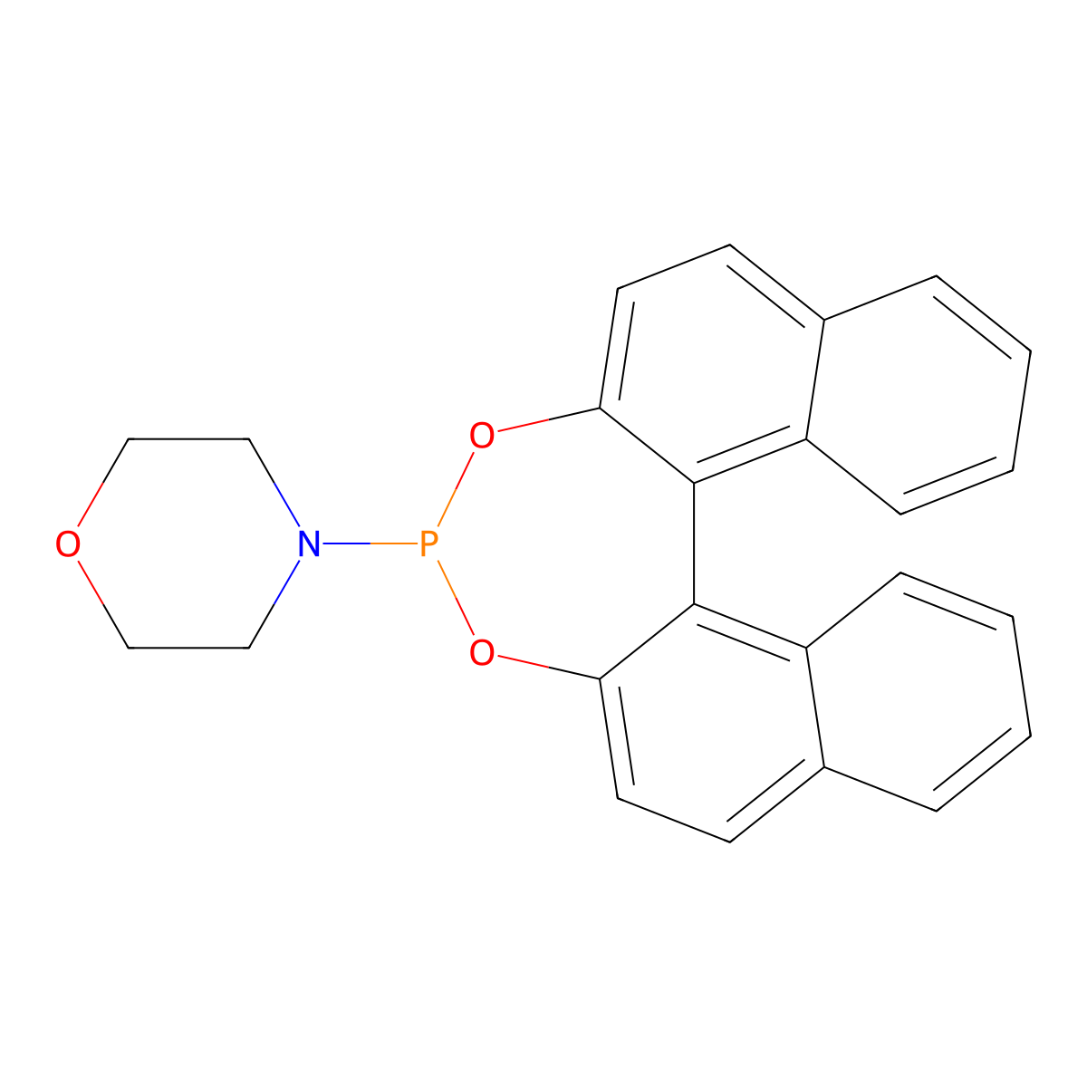 (11bR)-4-(4-Morpholinyl)dinaphtho[2,1-d:1',2'-f][1,3,2]dioxaphosphepin molecular structure, CAS 636559-56-3